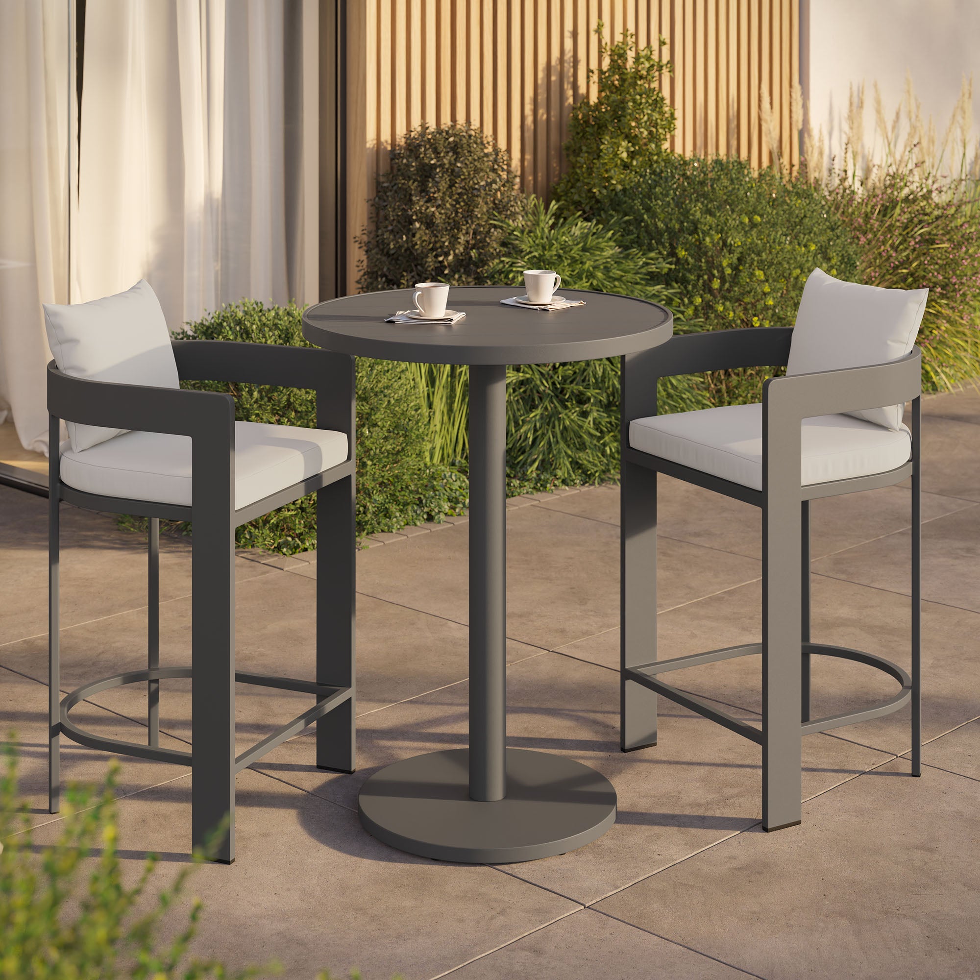 Modway EEI-7597 Tahoe 3-Piece Outdoor Patio Aluminum Bar Set