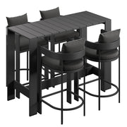 Modway Tahoe 5-Piece Outdoor Patio Bar Table Set