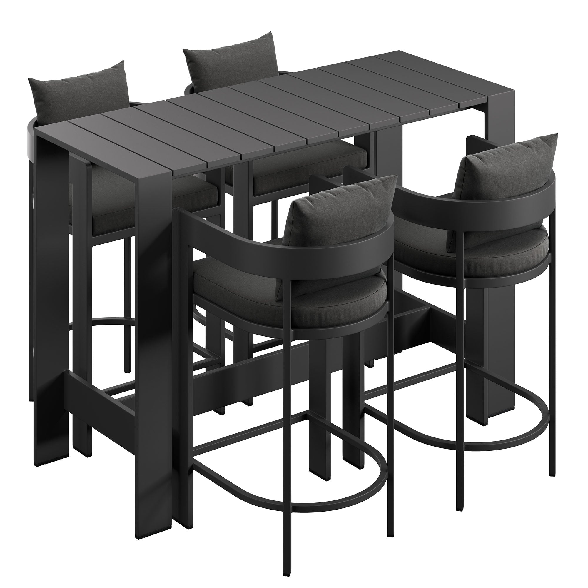 Modway EEI-7599 Tahoe 5-Piece Outdoor Patio Bar Table Set