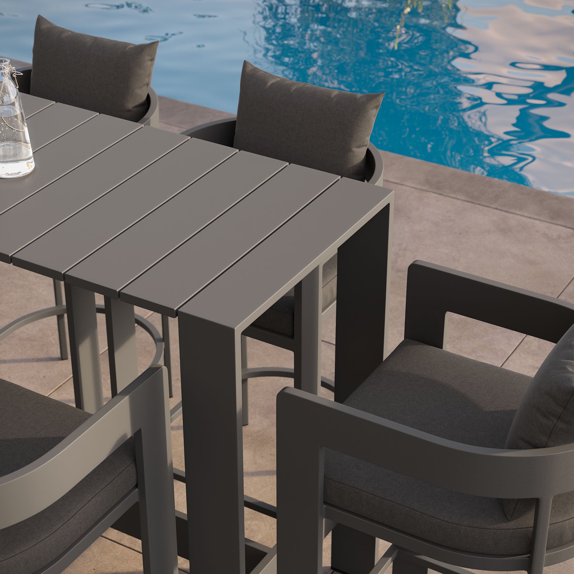 Modway EEI-7599 Tahoe 5-Piece Outdoor Patio Bar Table Set