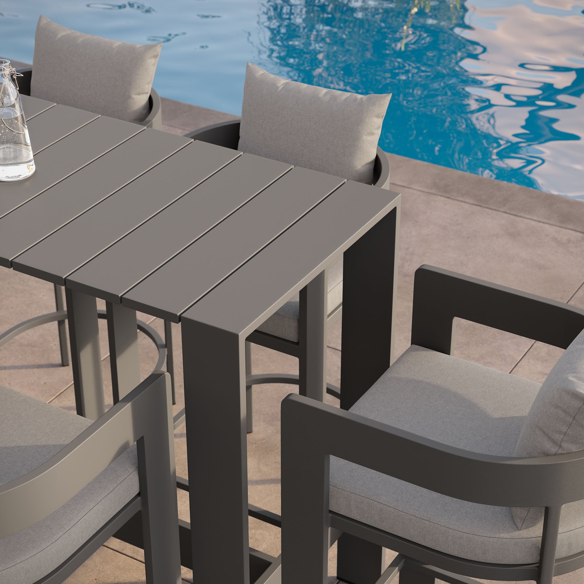 Modway EEI-7599 Tahoe 5-Piece Outdoor Patio Bar Table Set