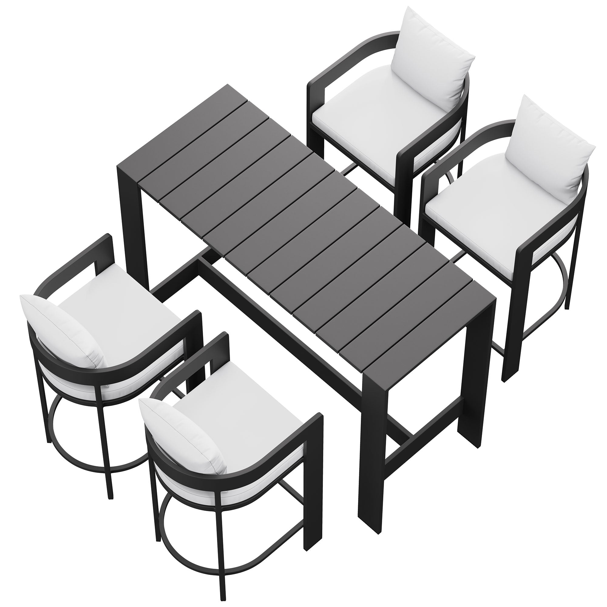 Modway EEI-7599 Tahoe 5-Piece Outdoor Patio Bar Table Set