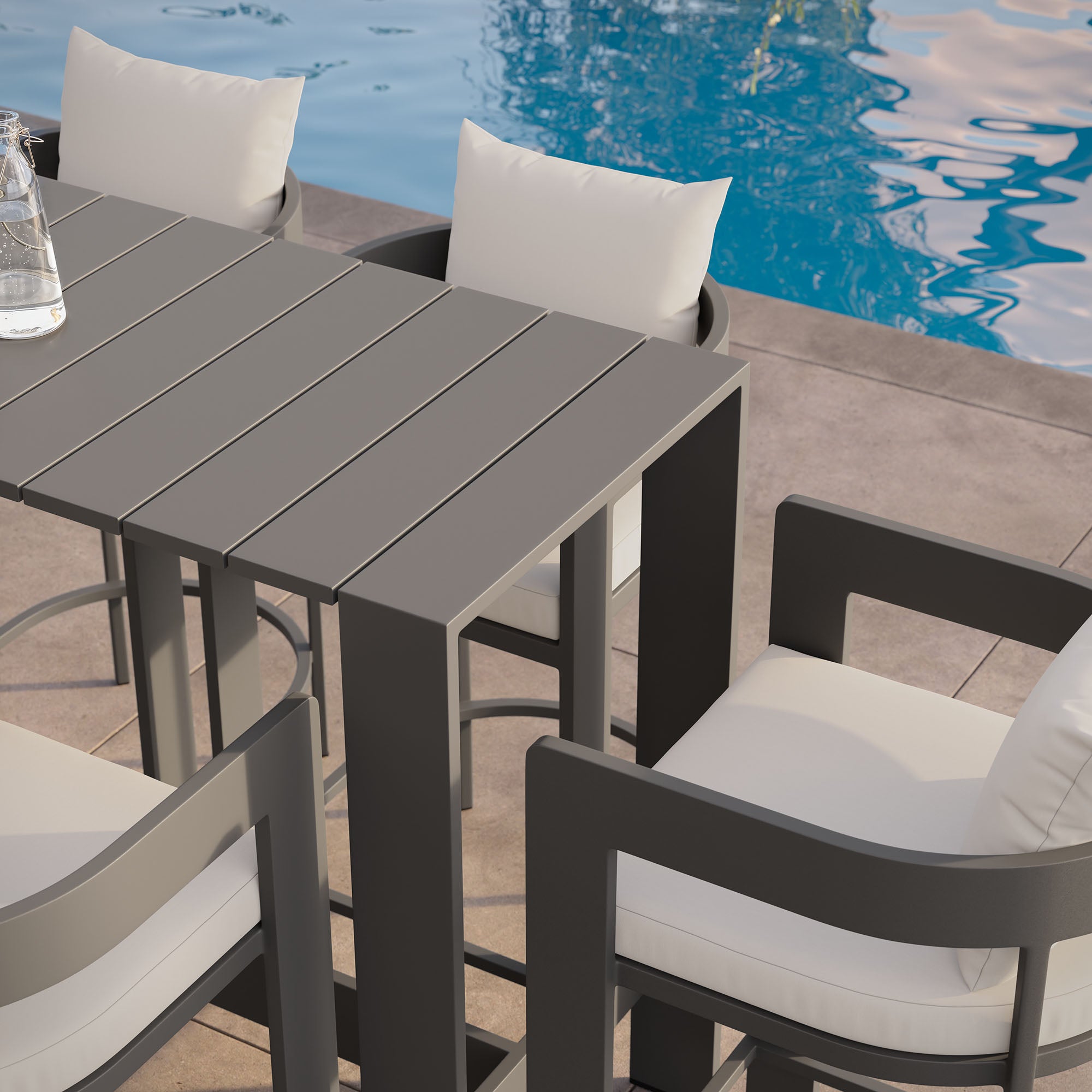 Modway EEI-7599 Tahoe 5-Piece Outdoor Patio Bar Table Set