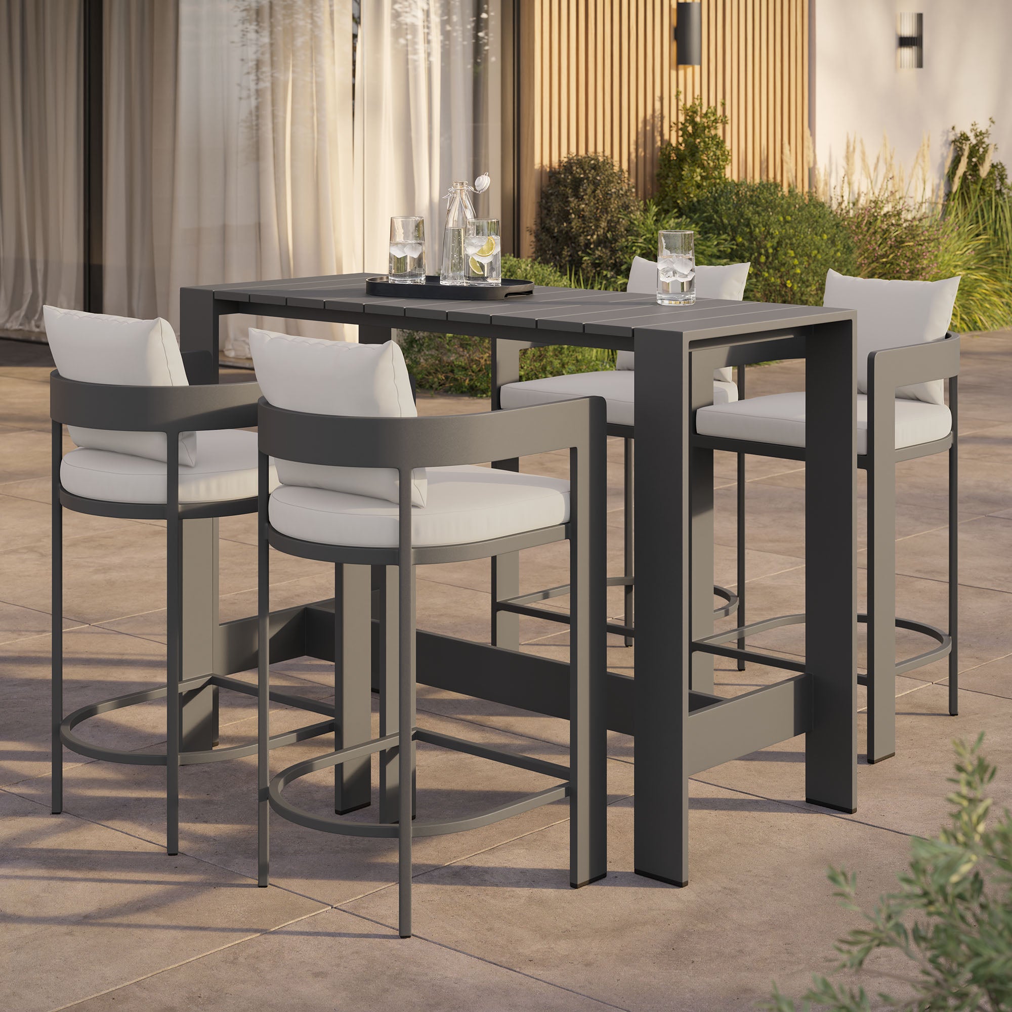 Modway EEI-7599 Tahoe 5-Piece Outdoor Patio Bar Table Set
