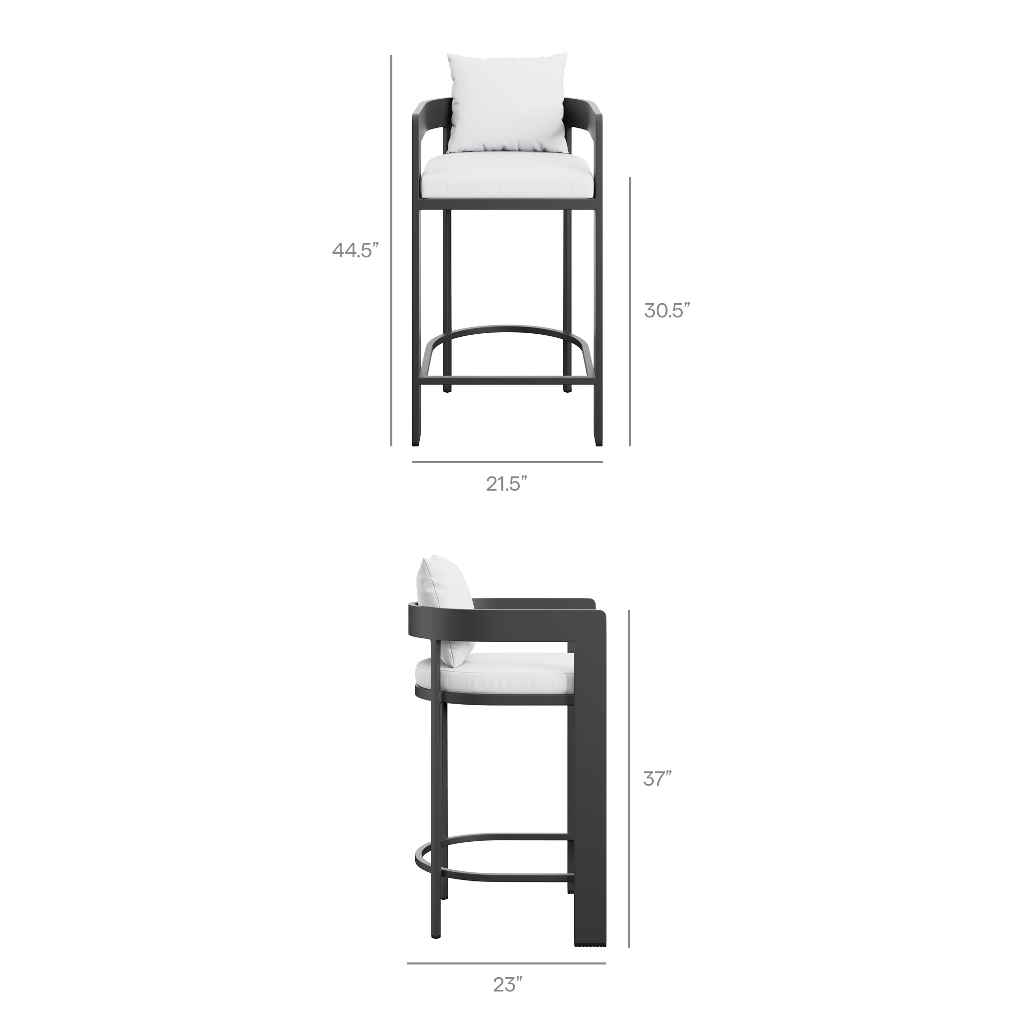 Modway EEI-7599 Tahoe 5-Piece Outdoor Patio Bar Table Set