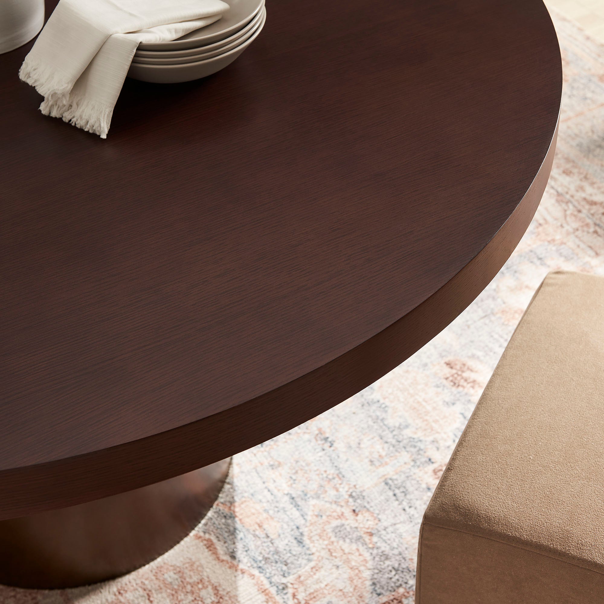 Modway EEI-7600 Annette 54 Inch Round Pedestal Base Dining Table