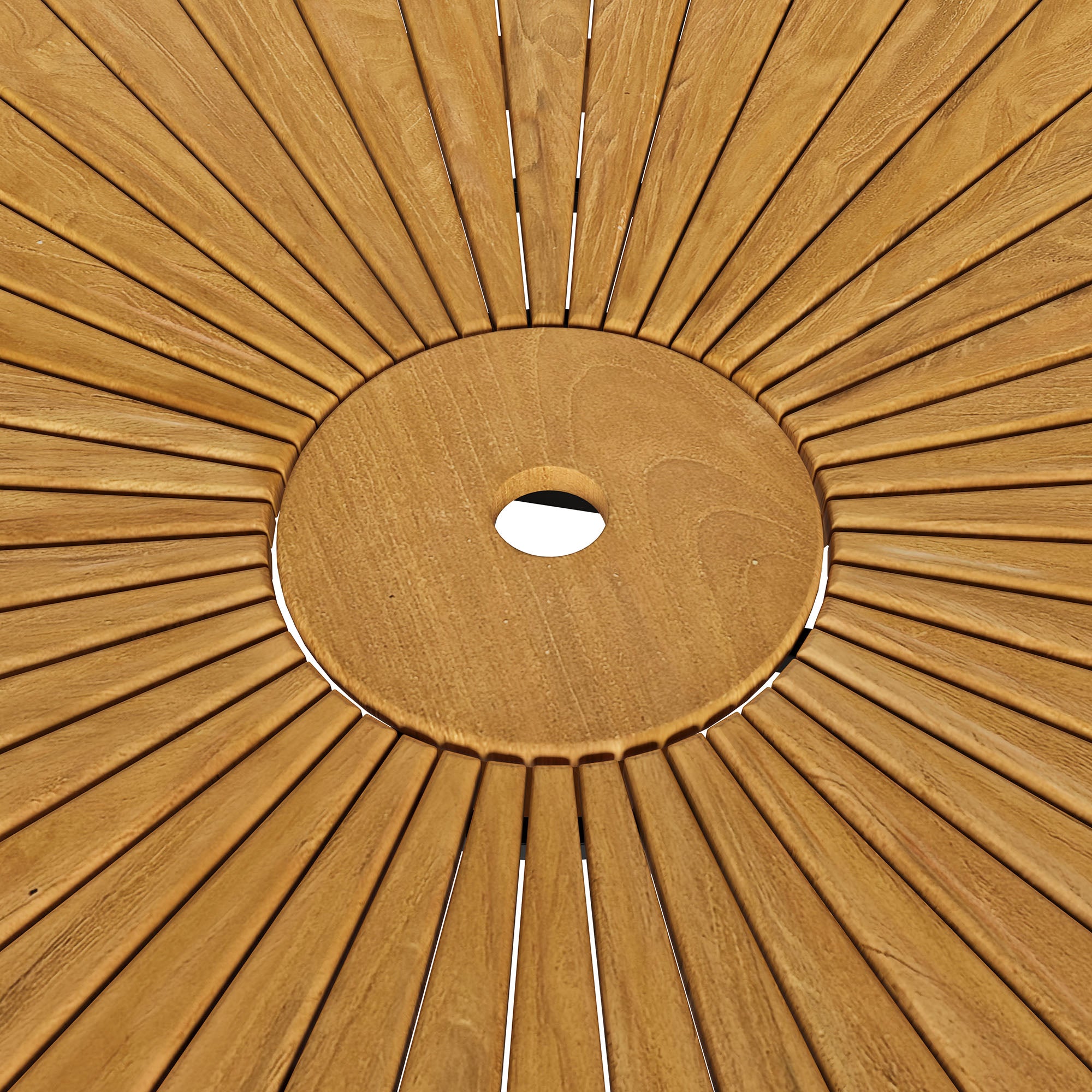 Modway EEI-7601 Cielo 59" Sunburst Outdoor Patio Teak Dining Table