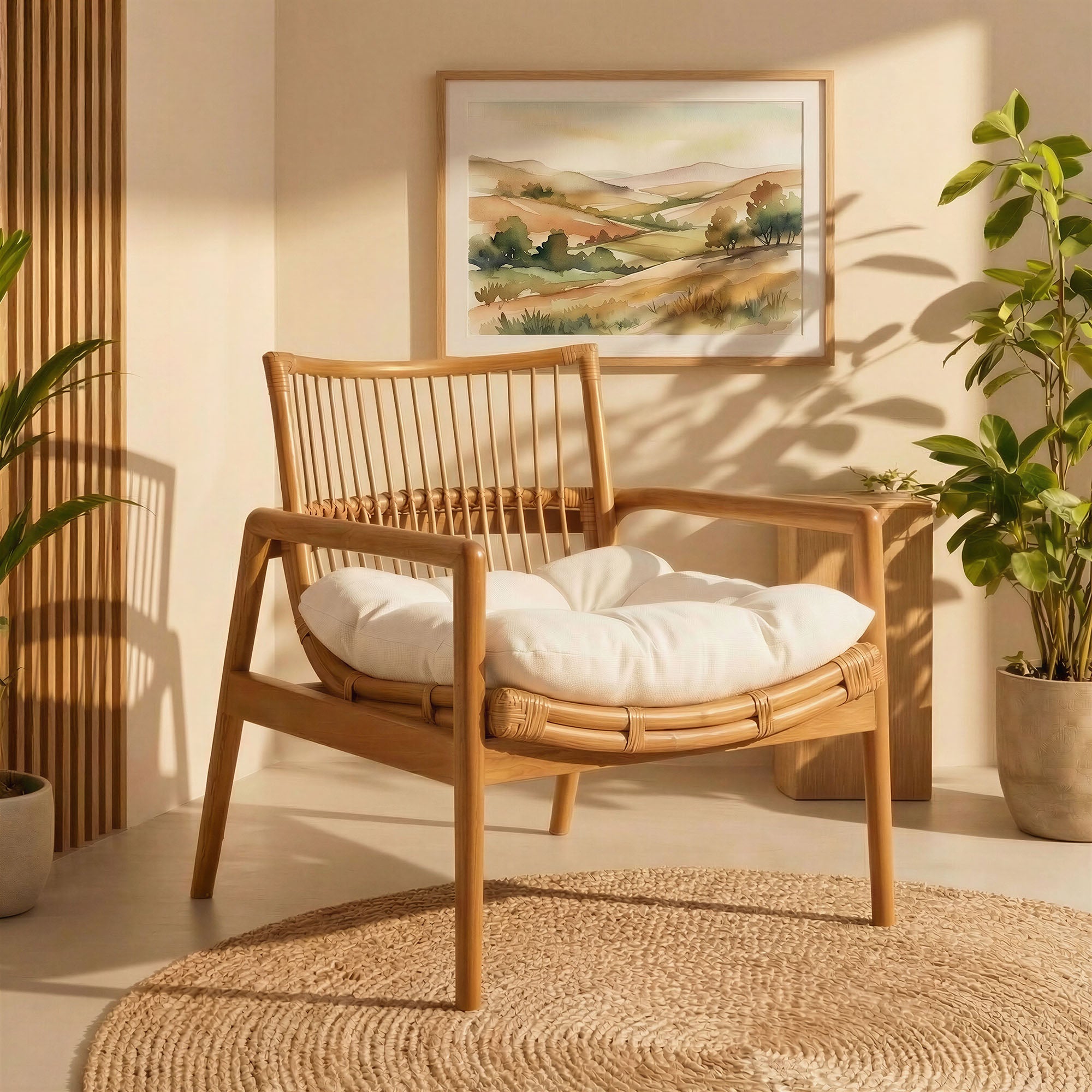 Modway EEI-7602 Tula Wood Rattan Lounge Chair