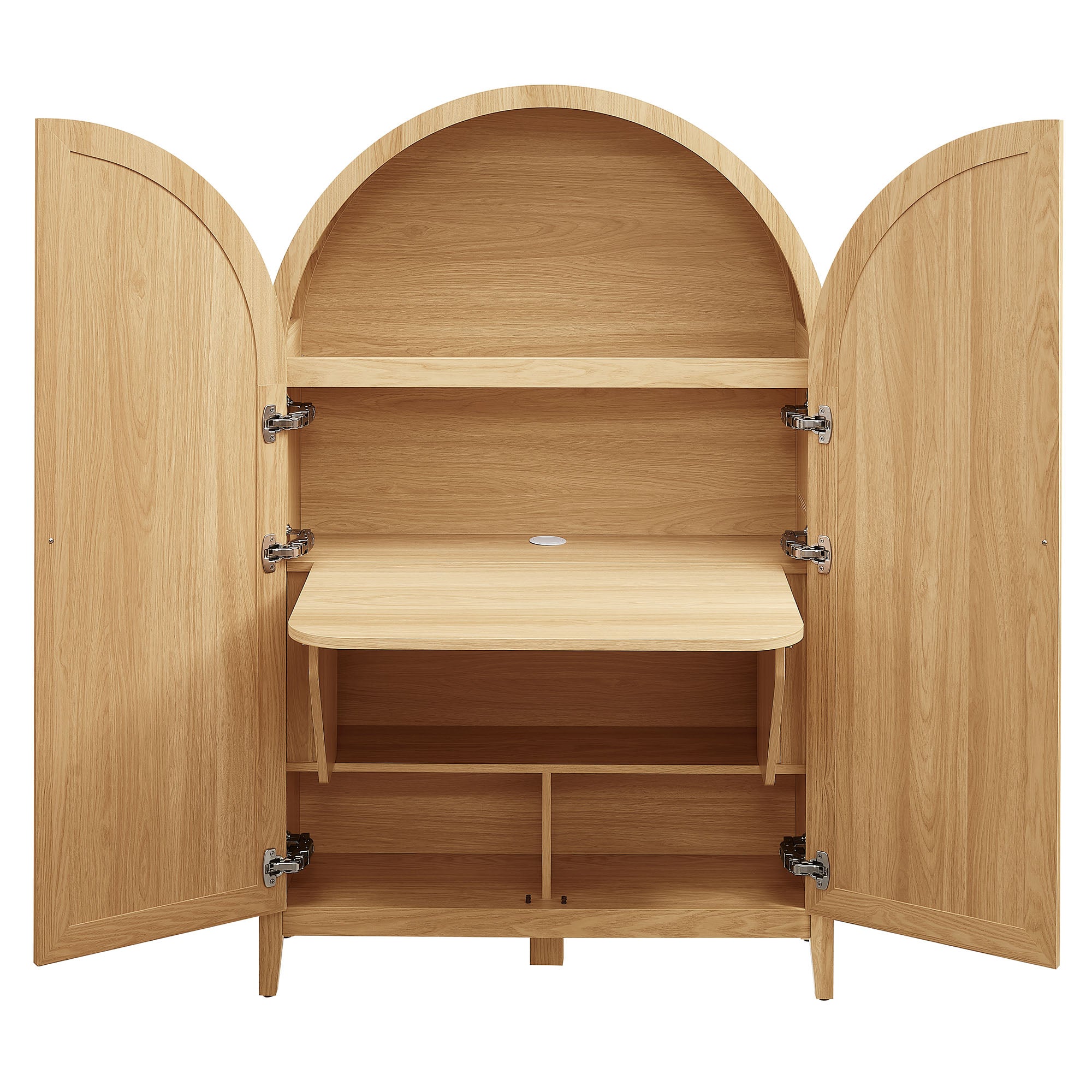 Modway EEI-7604 Calista 63 Inch Arched Storage Cabinet With Folding Desk
