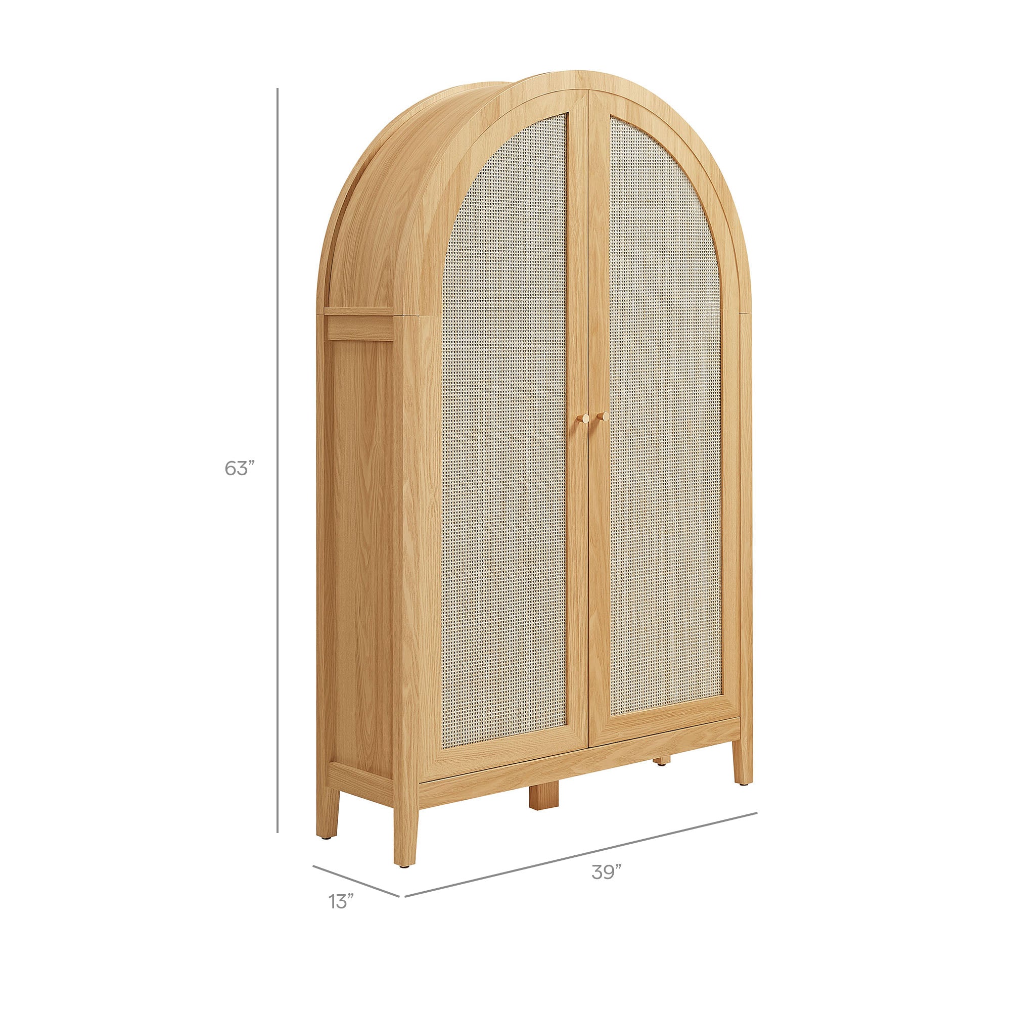 Modway EEI-7604 Calista 63 Inch Arched Storage Cabinet With Folding Desk