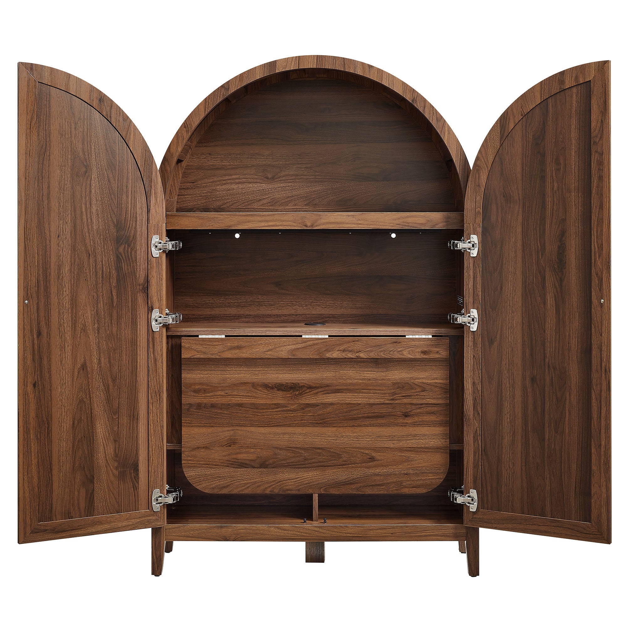 Modway EEI-7604 Calista 63 Inch Arched Storage Cabinet With Folding Desk