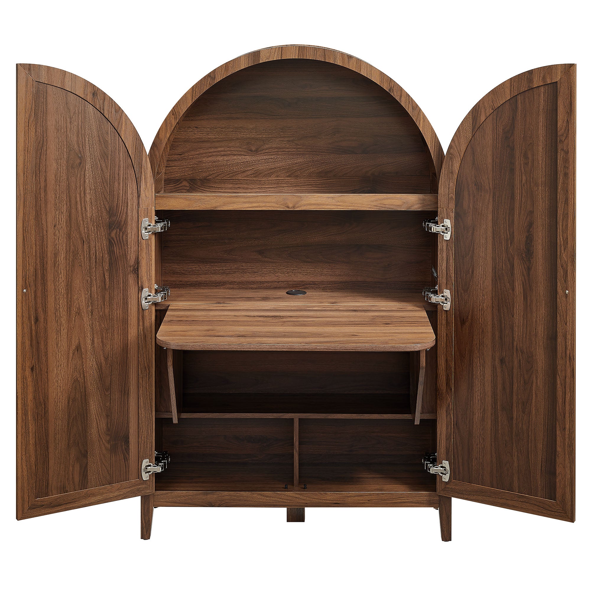 Modway EEI-7604 Calista 63 Inch Arched Storage Cabinet With Folding Desk