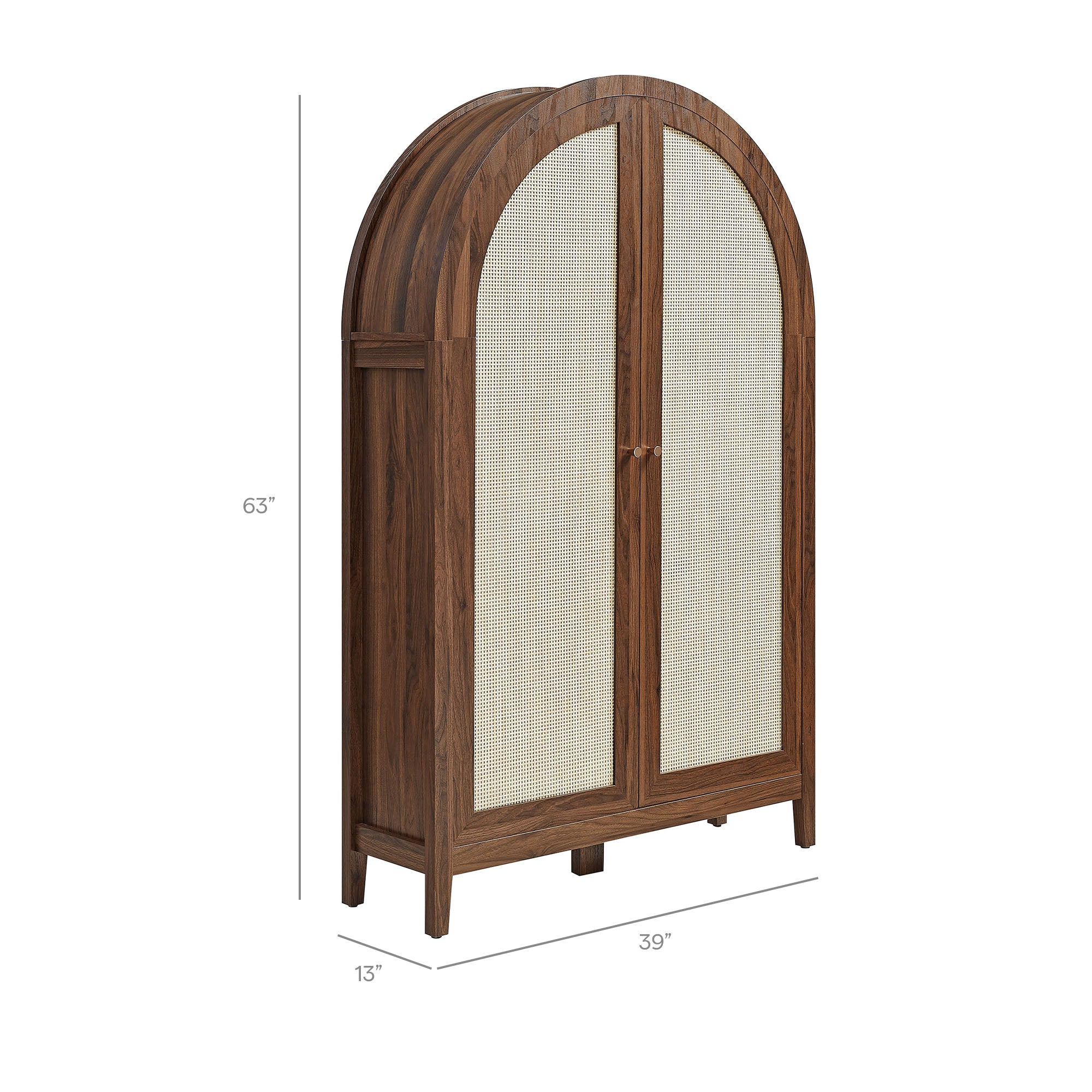 Modway EEI-7604 Calista 63 Inch Arched Storage Cabinet With Folding Desk