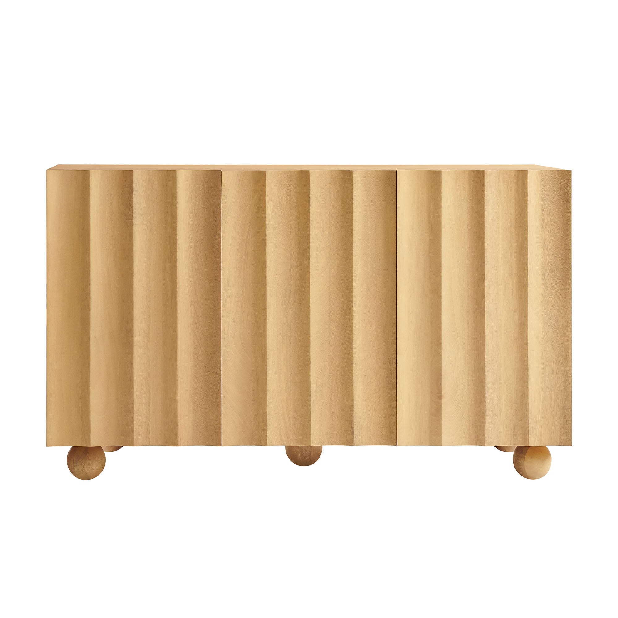 Modway EEI-7605 Sorren 54 Inch Scalloped Wood 3-Door Sideboard