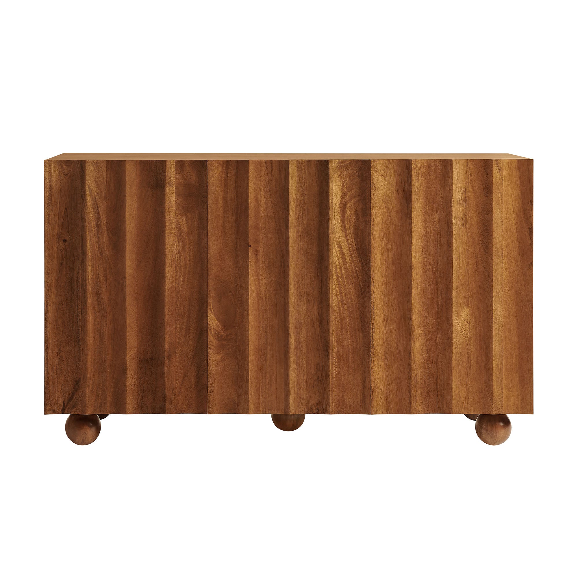 Modway EEI-7605 Sorren 54 Inch Scalloped Wood 3-Door Sideboard