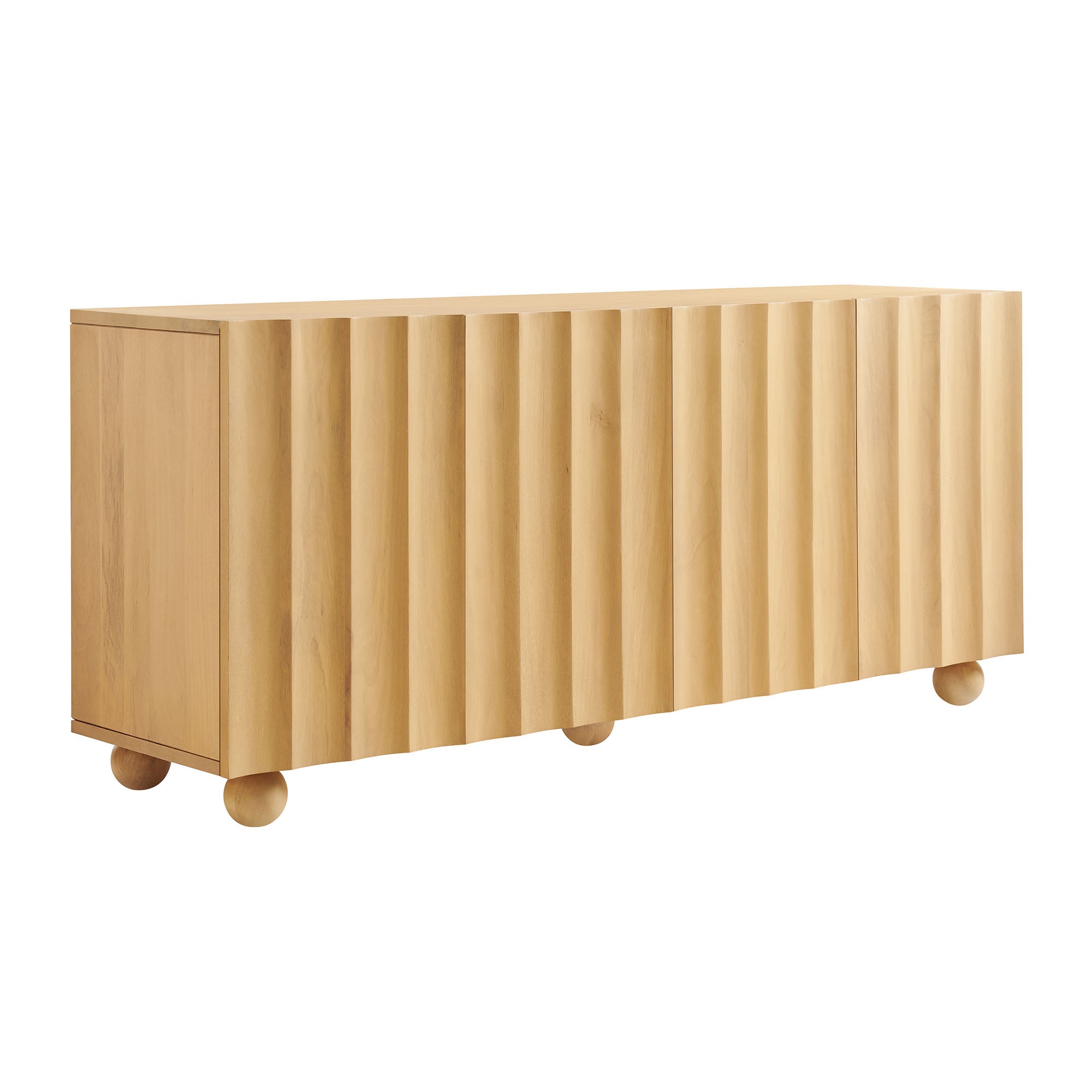 Modway EEI-7606 Sorren 72 Inch Scalloped Wood 4-Door Sideboard