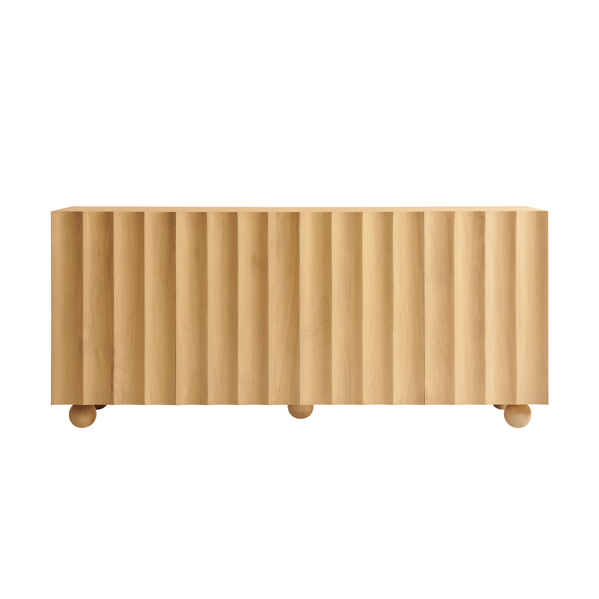 Modway EEI-7606 Sorren 72 Inch Scalloped Wood 4-Door Sideboard
