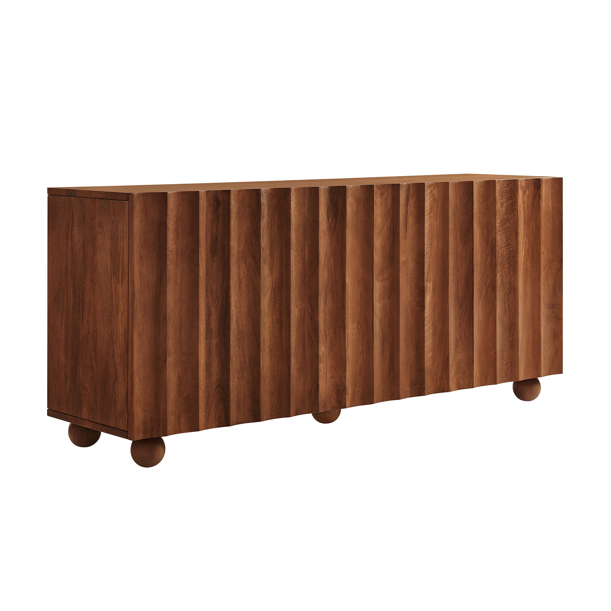 Modway EEI-7606 Sorren 72 Inch Scalloped Wood 4-Door Sideboard