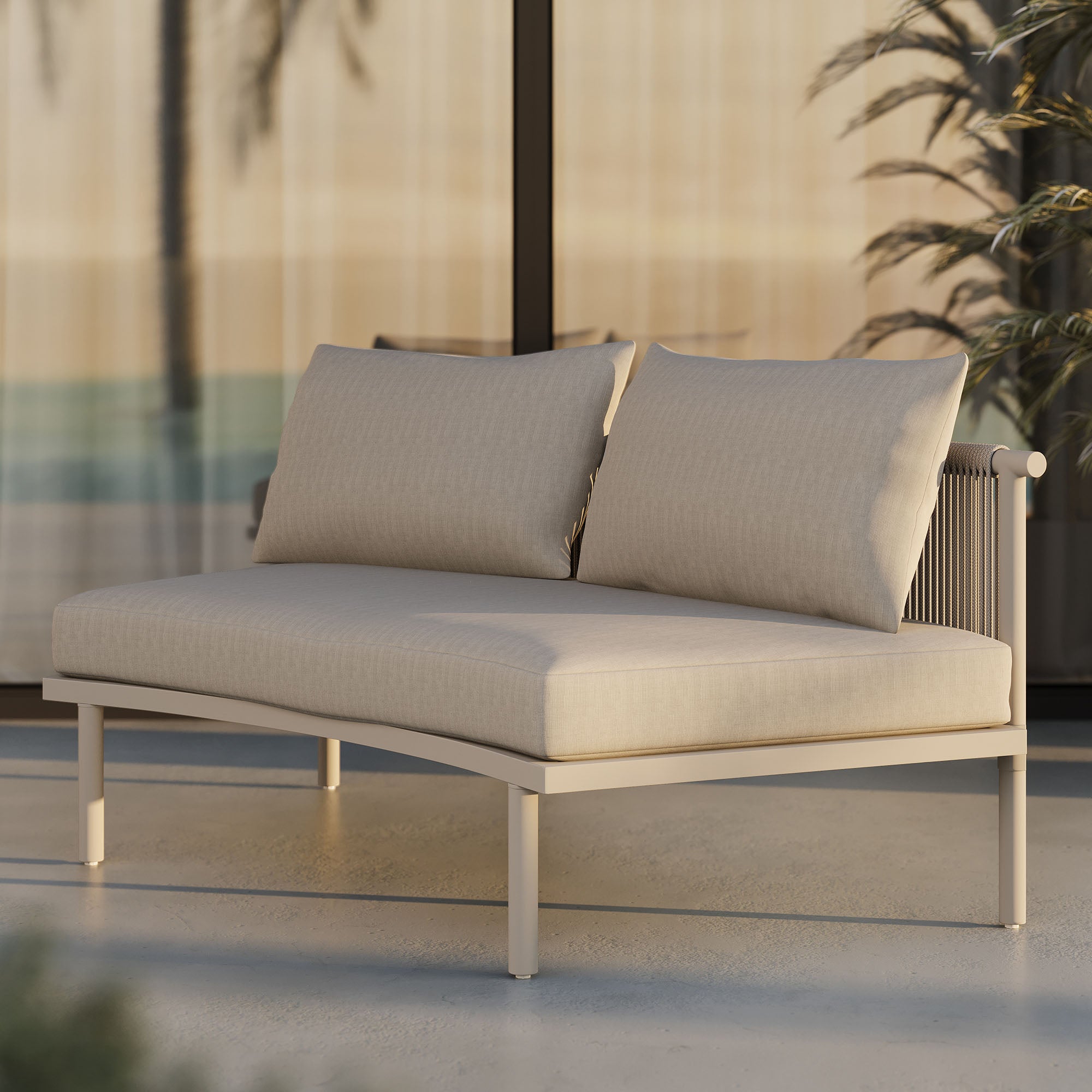 Modway Porta Armless Outdoor Patio Aluminum Modular Piece EEI-7609