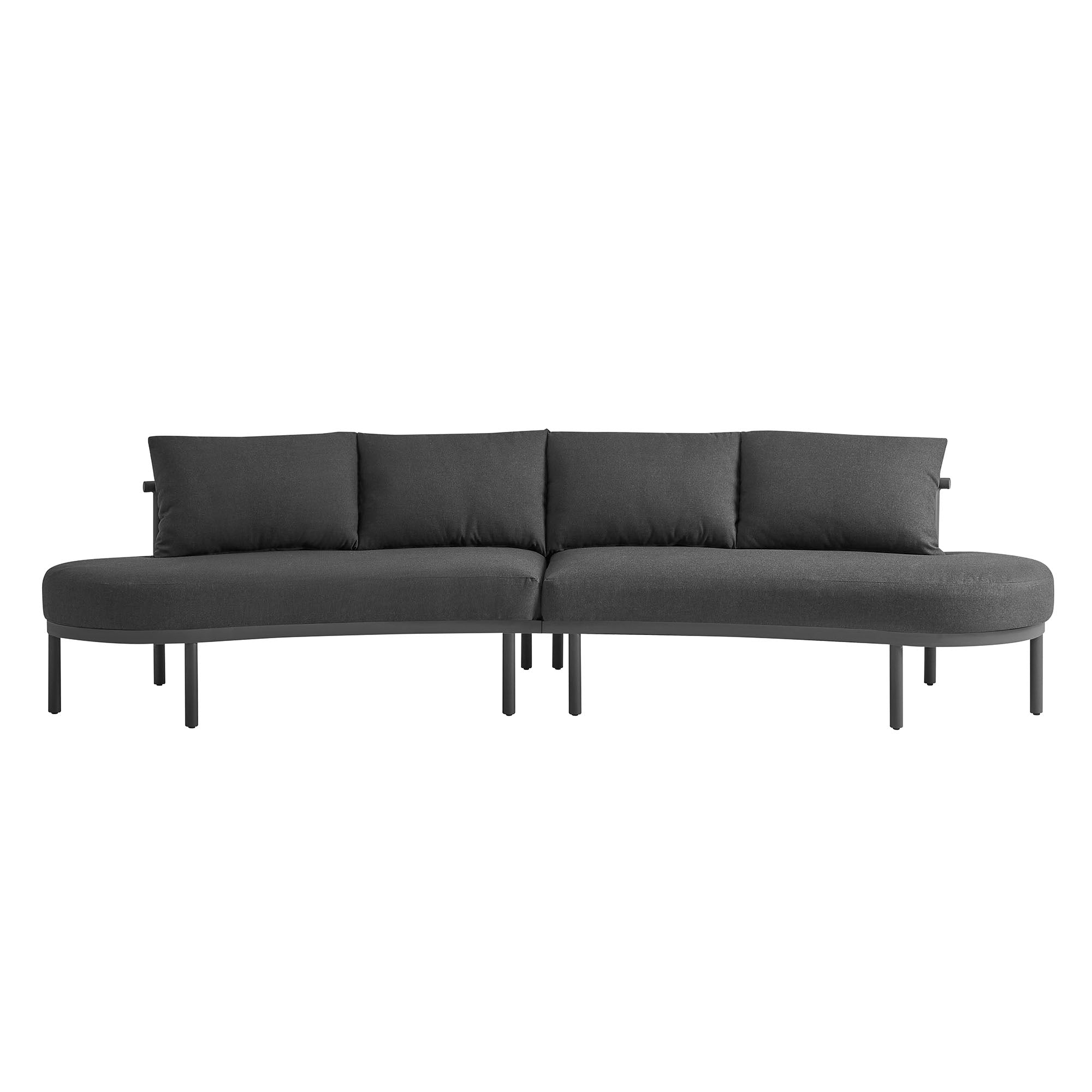 Modway Porta 2 Piece Outdoor Patio Aluminum Modular Sofa EEI-7611