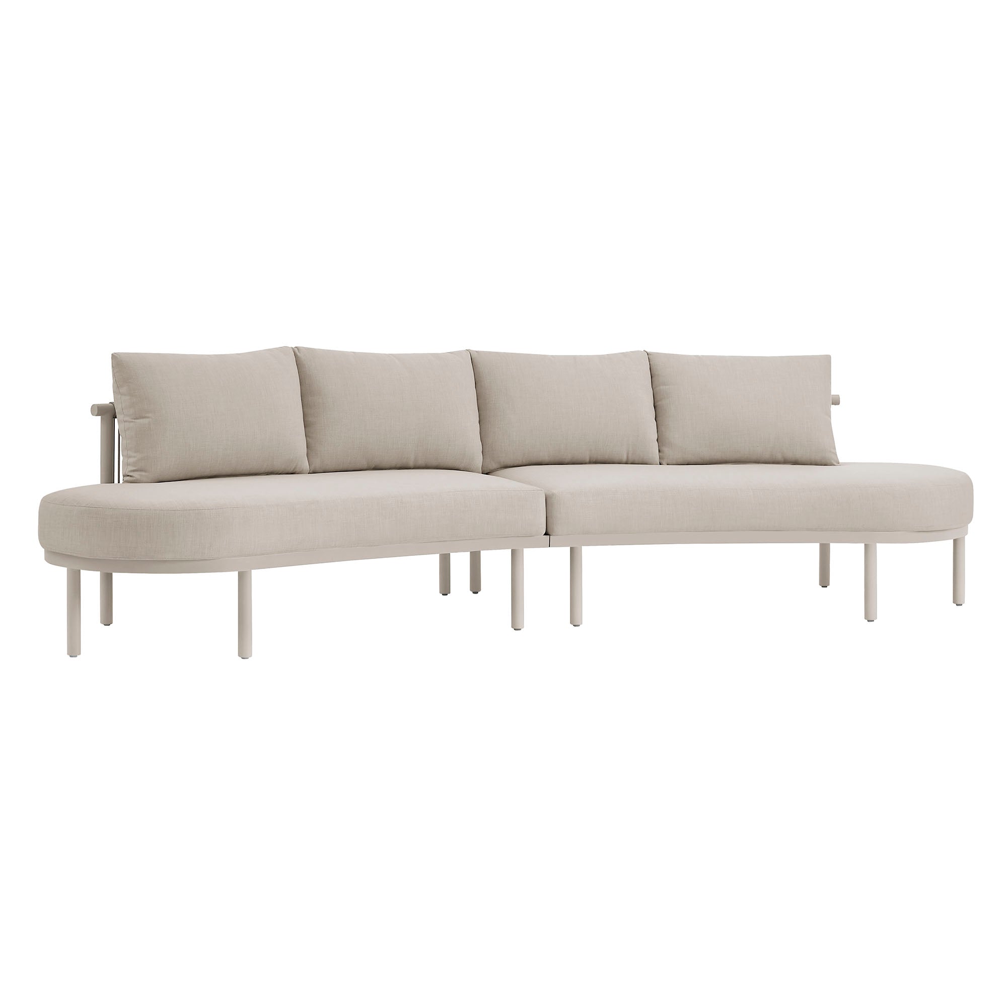 Modway Porta 2 Piece Outdoor Patio Aluminum Modular Sofa EEI-7611