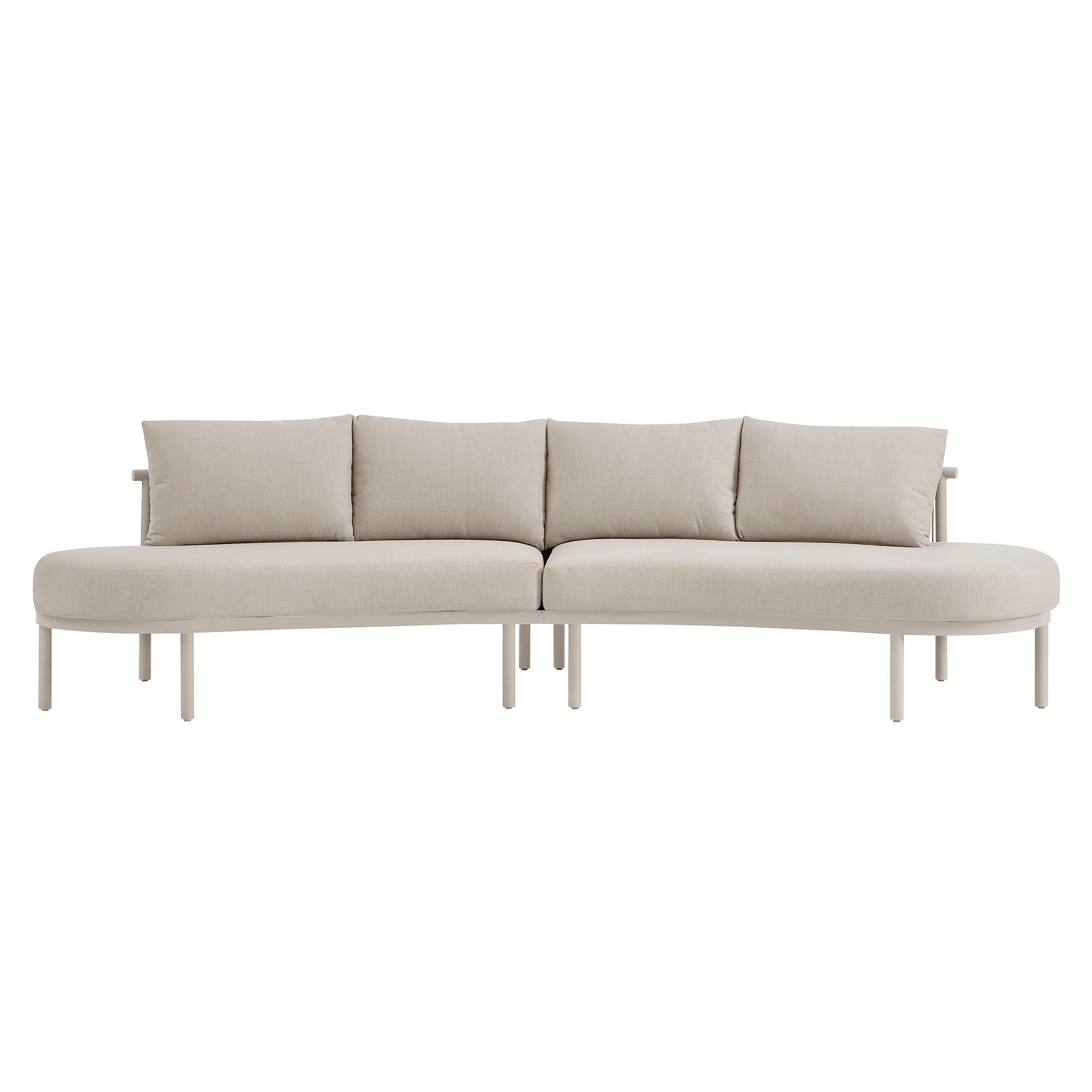 Modway Porta 2 Piece Outdoor Patio Aluminum Modular Sofa EEI-7611