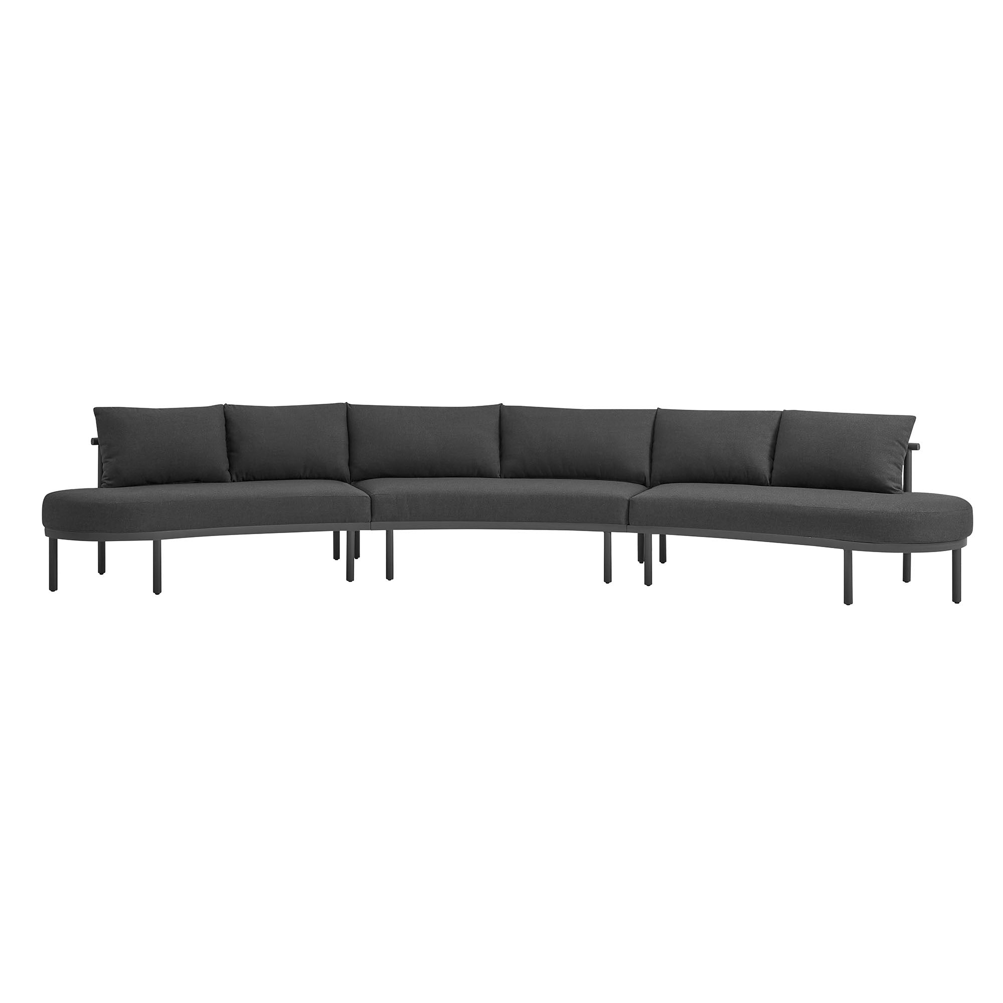 Modway Porta 3 Piece Outdoor Patio Aluminum Modular Sofa EEI-7612