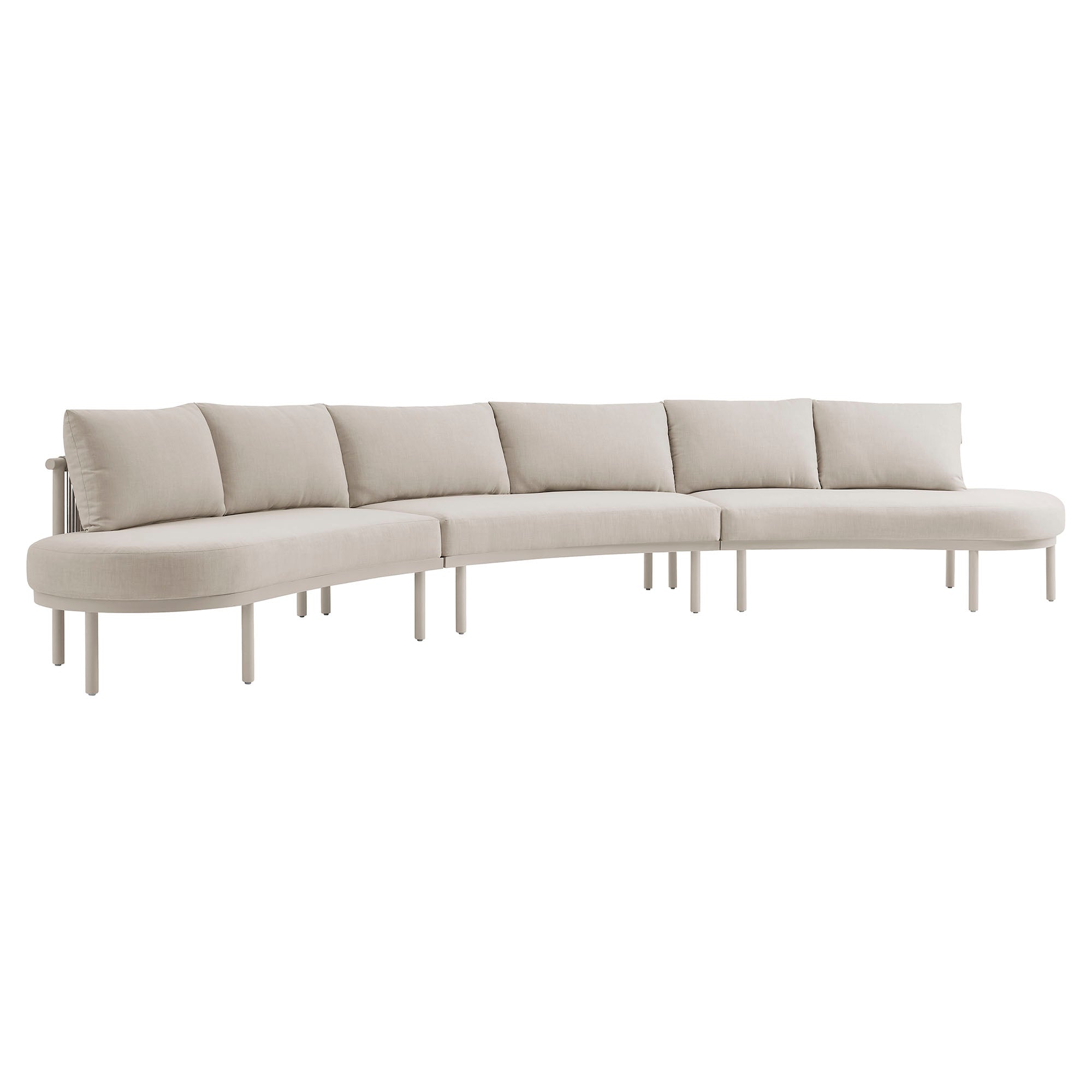 Modway Porta 3 Piece Outdoor Patio Aluminum Modular Sofa EEI-7612