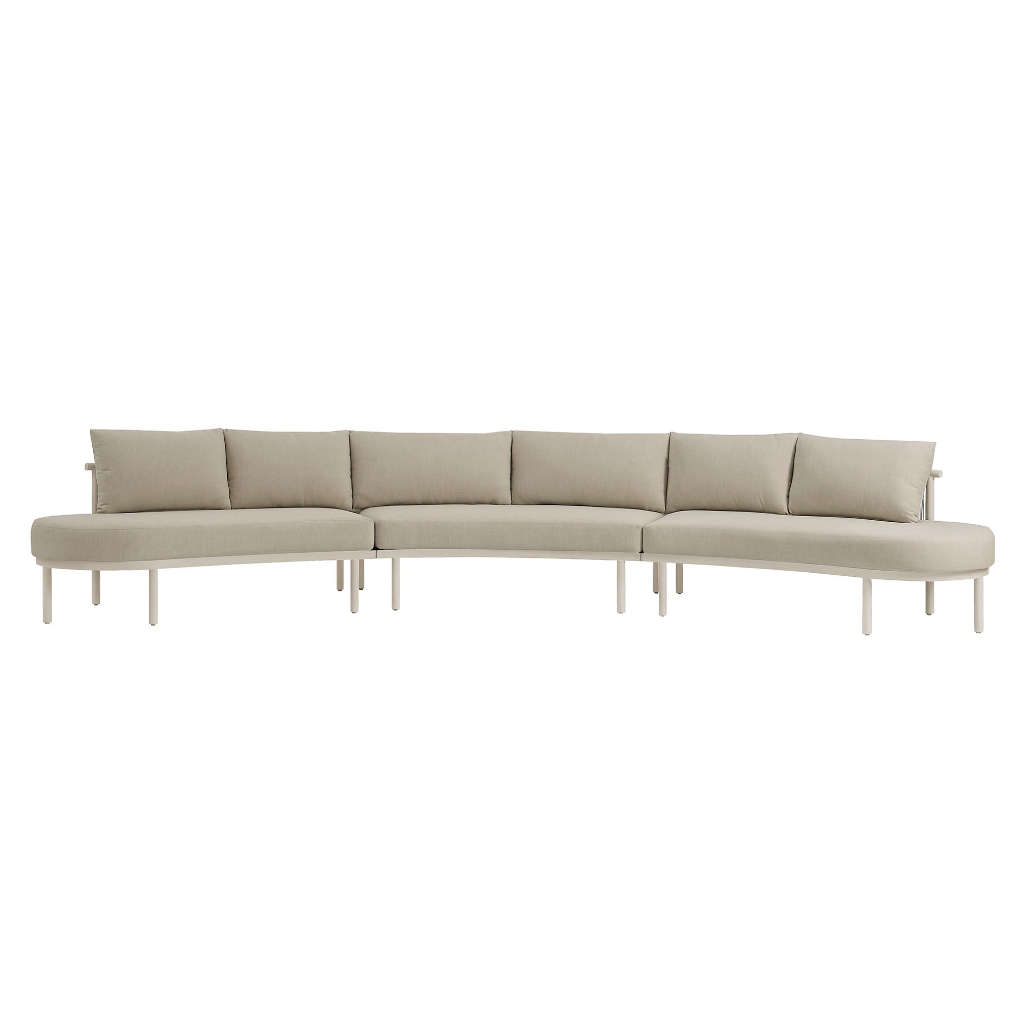 Modway Porta 3 Piece Outdoor Patio Aluminum Modular Sofa EEI-7612
