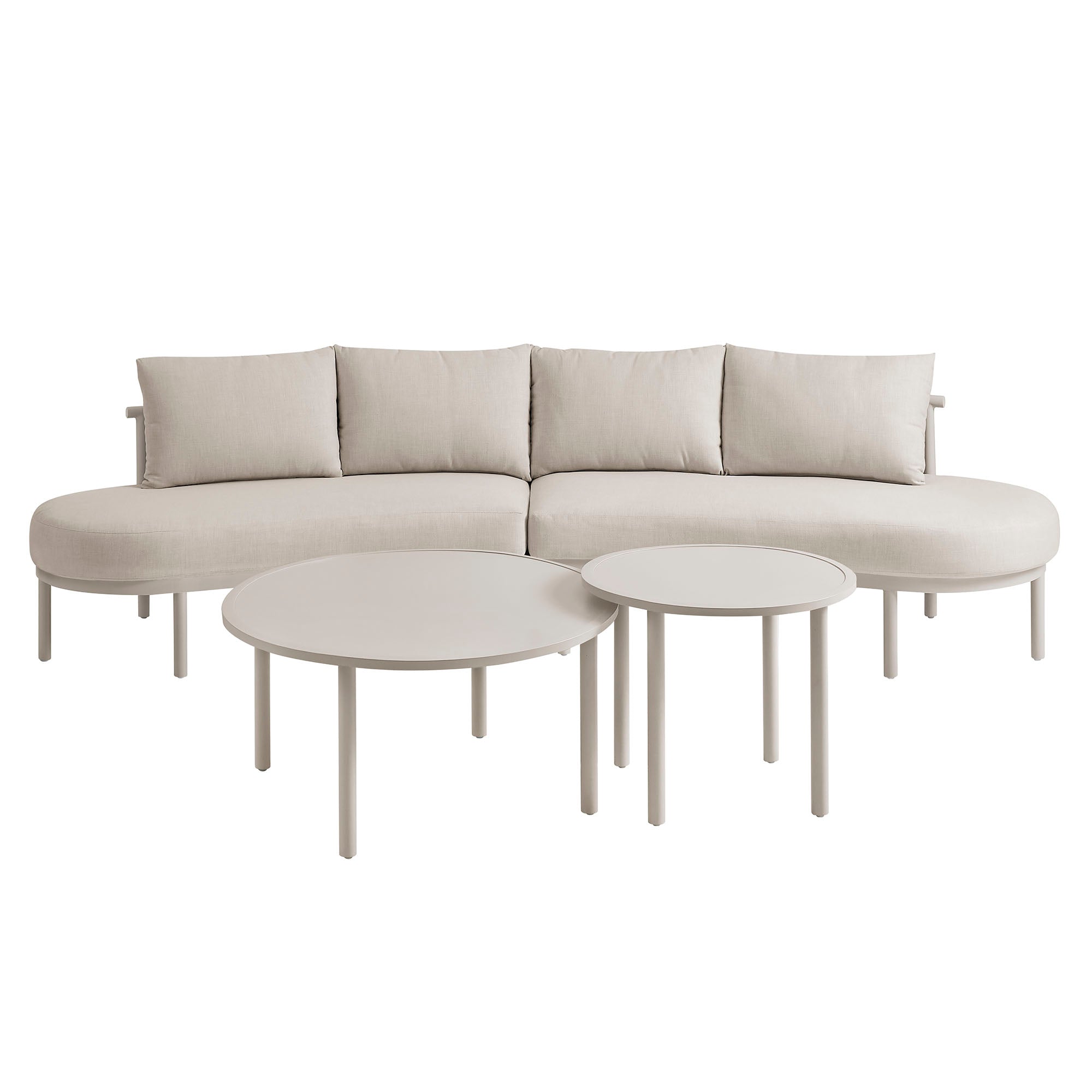 Modway Porta 4 Piece Outdoor Patio Aluminum Modular Sofa Set EEI-7613