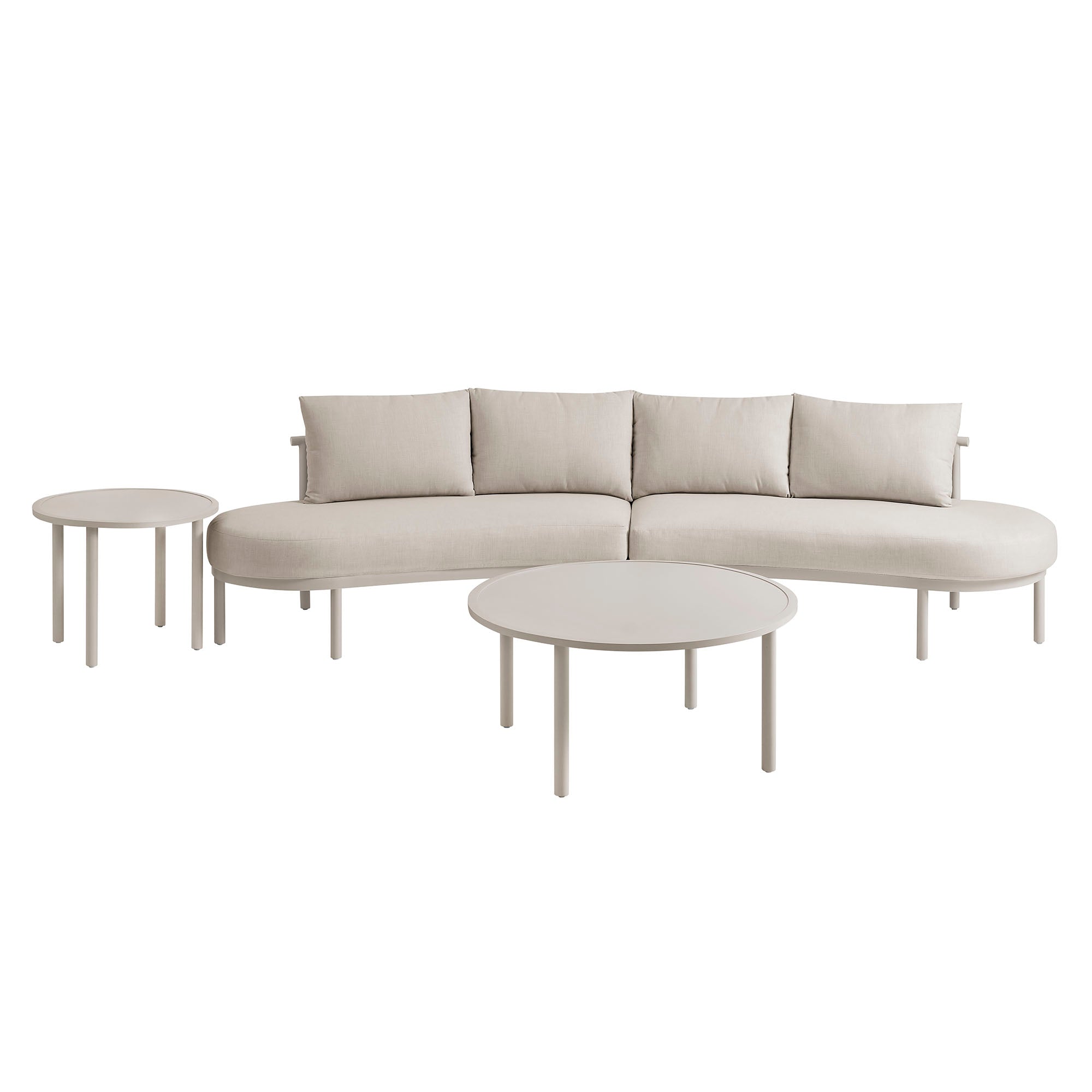 Modway Porta 4 Piece Outdoor Patio Aluminum Modular Sofa Set EEI-7613
