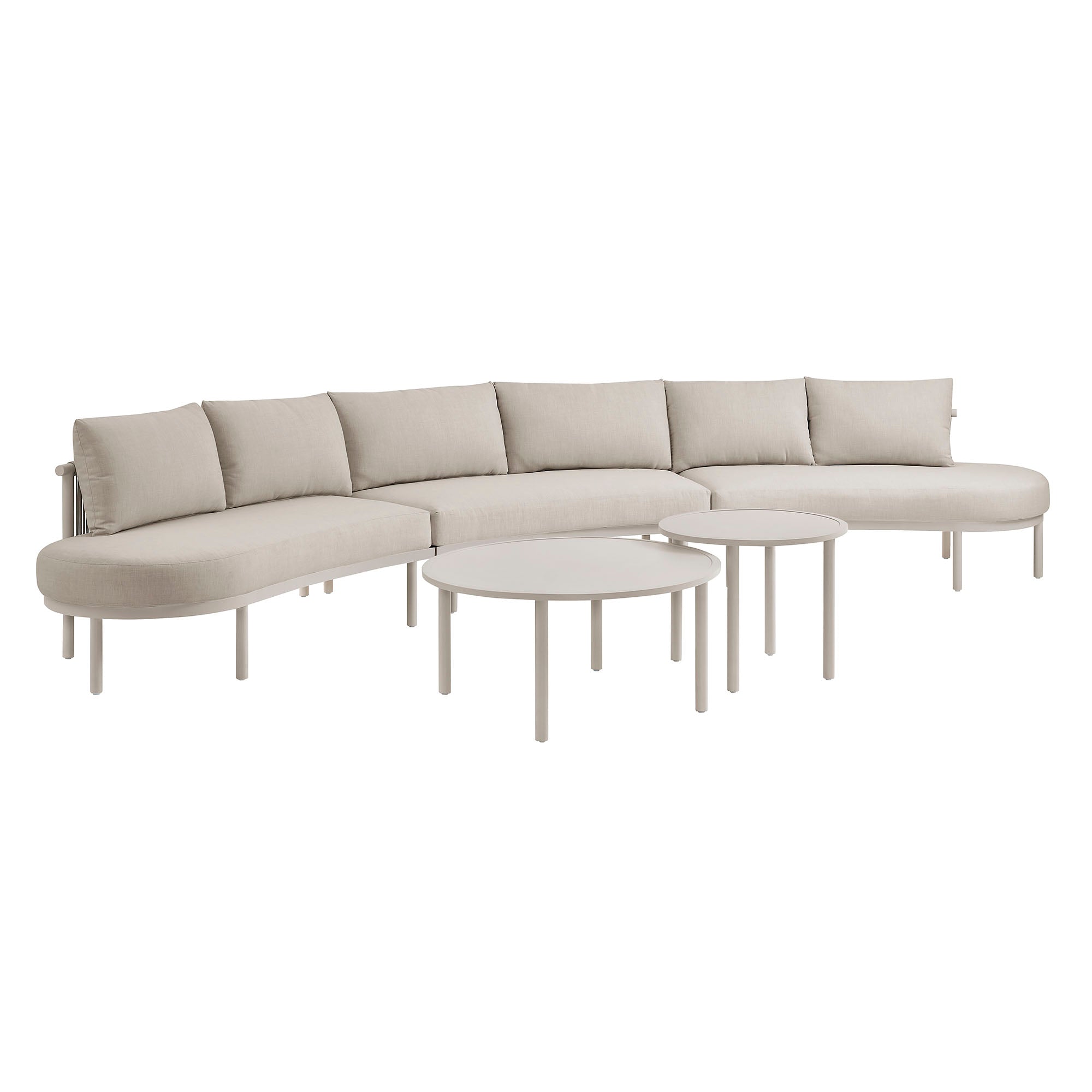 Modway Porta 5 Piece Outdoor Patio Aluminum Modular Sofa Set EEI-7614