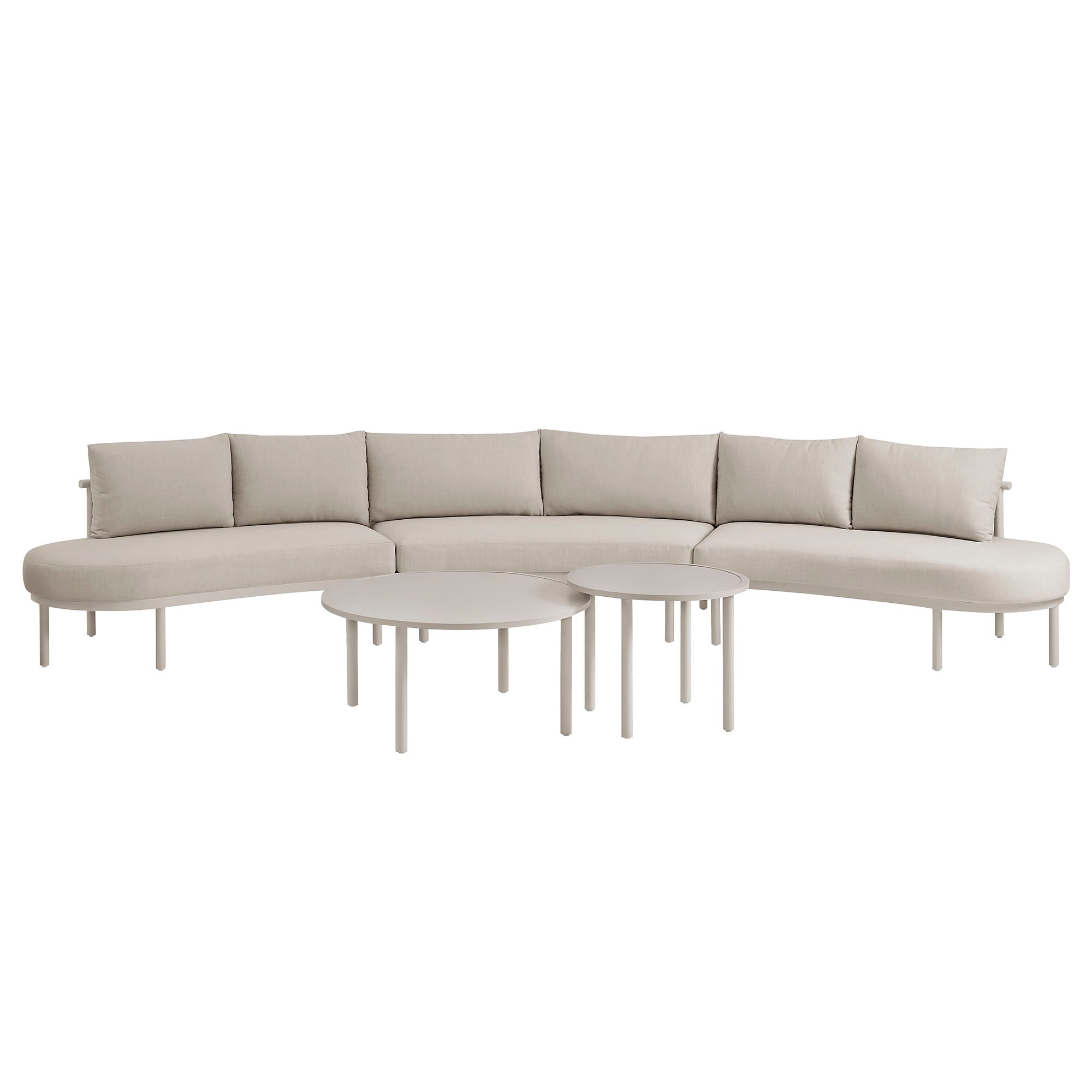 Modway Porta 5 Piece Outdoor Patio Aluminum Modular Sofa Set EEI-7614