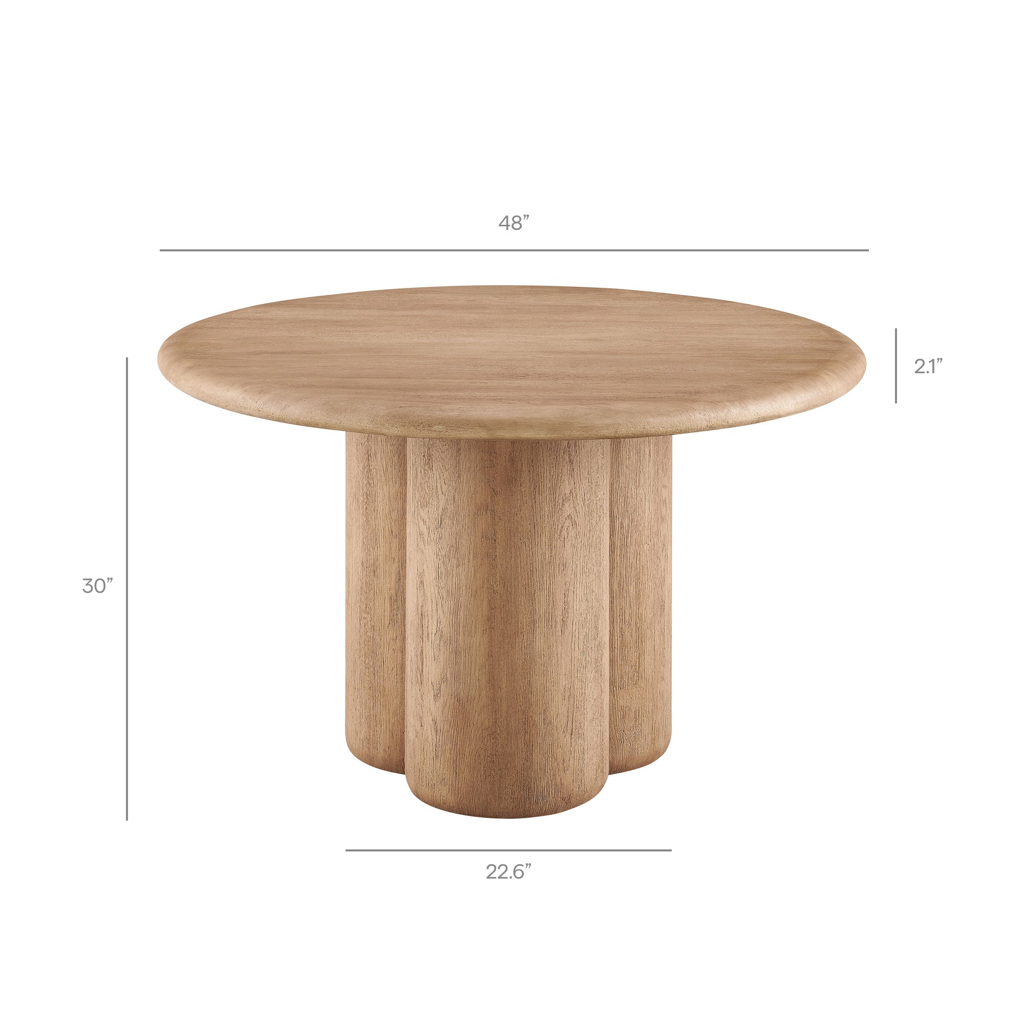 Modway EEI-7619 Tori 48 Inch Round Indoor and Outdoor Patio Dining Table