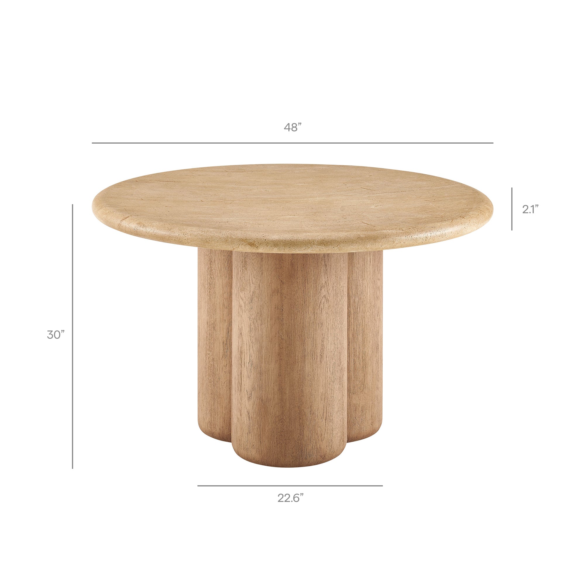 Modway EEI-7619 Tori 48 Inch Round Indoor and Outdoor Patio Dining Table
