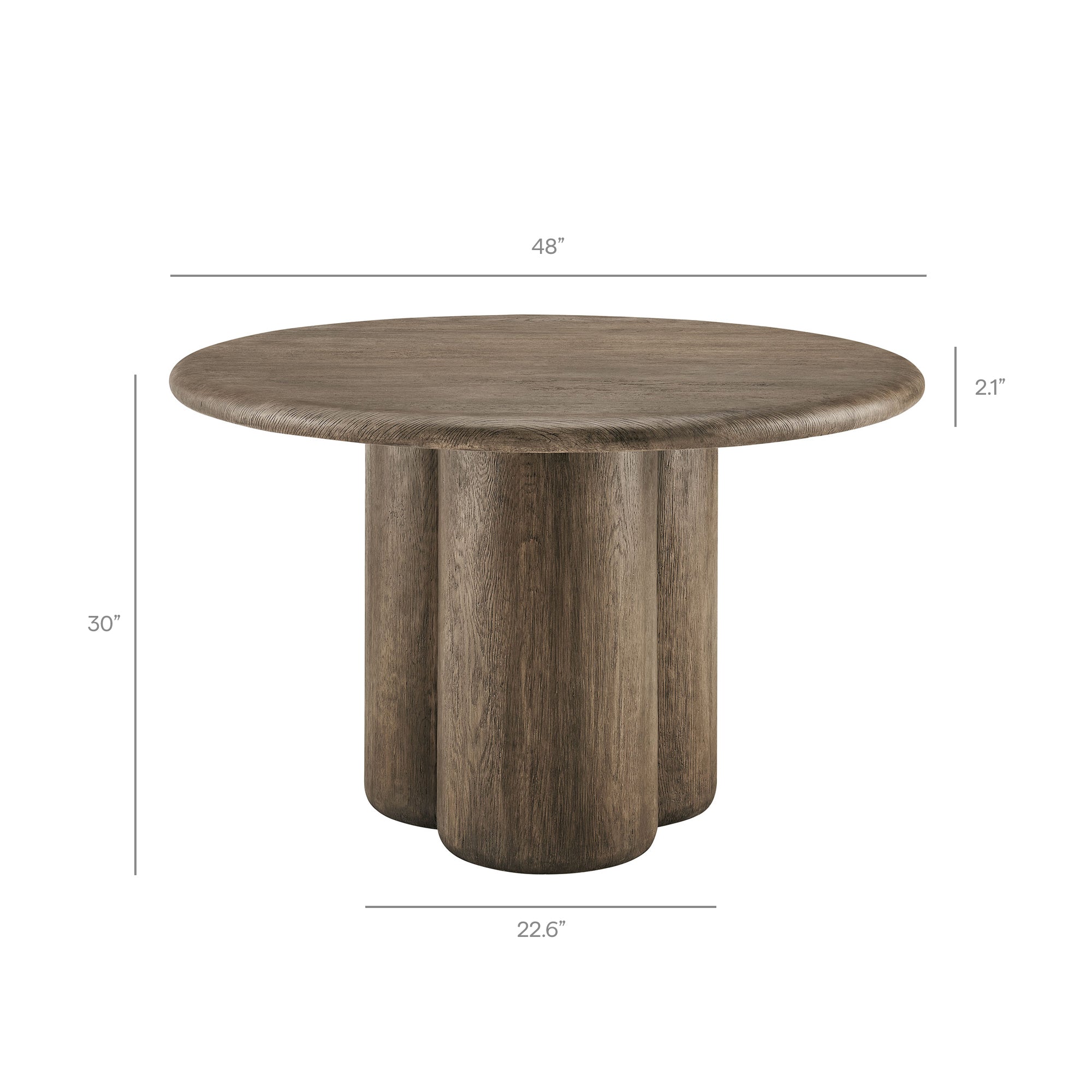 Modway EEI-7619 Tori 48 Inch Round Indoor and Outdoor Patio Dining Table