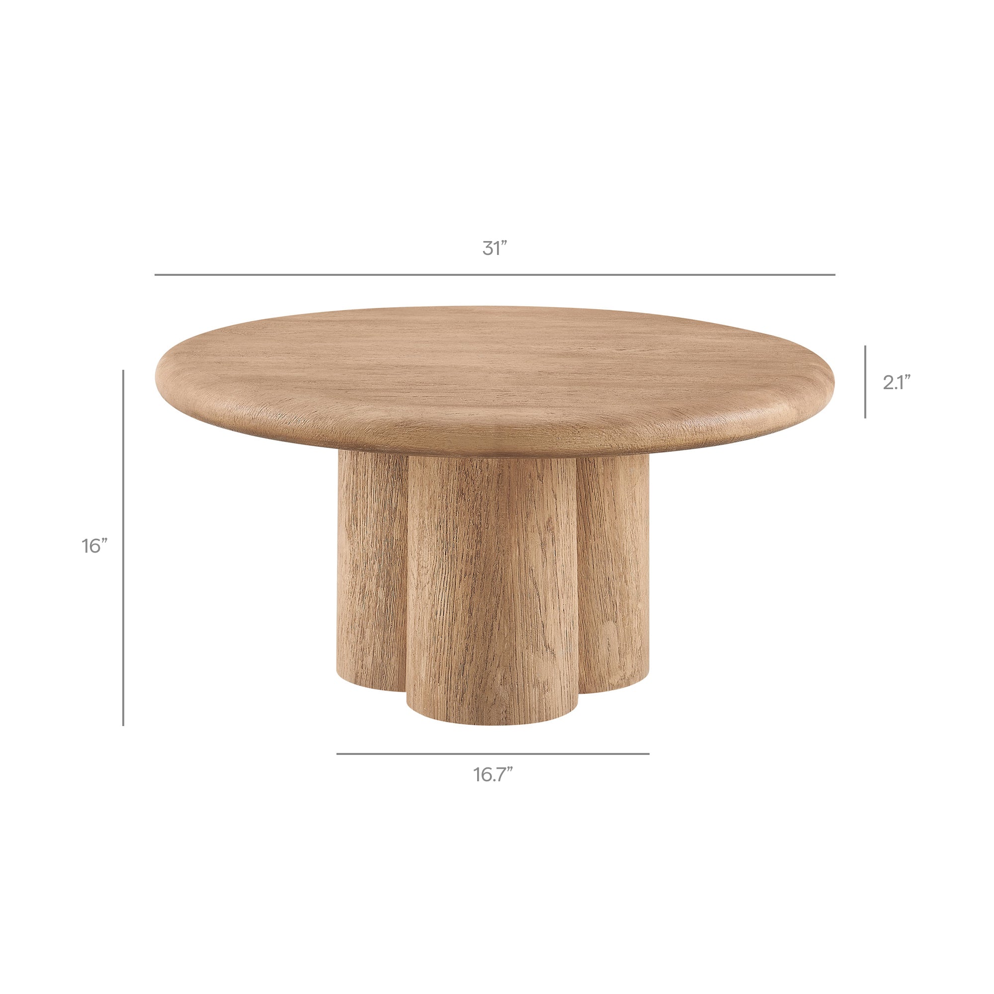 Modway EEI-7620 Tori 31 Inch Round Indoor and Outdoor Patio Coffee Table
