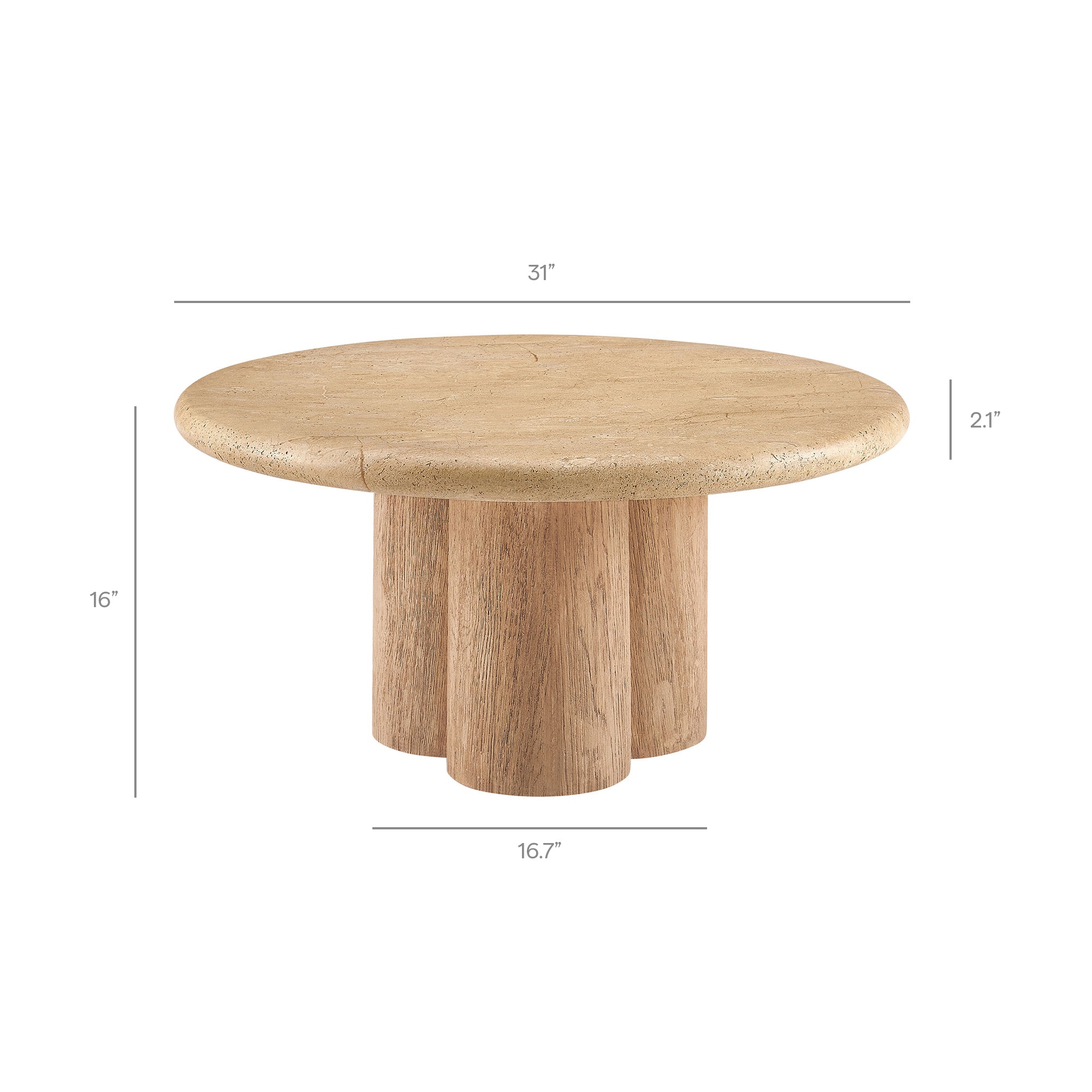 Modway EEI-7620 Tori 31 Inch Round Indoor and Outdoor Patio Coffee Table