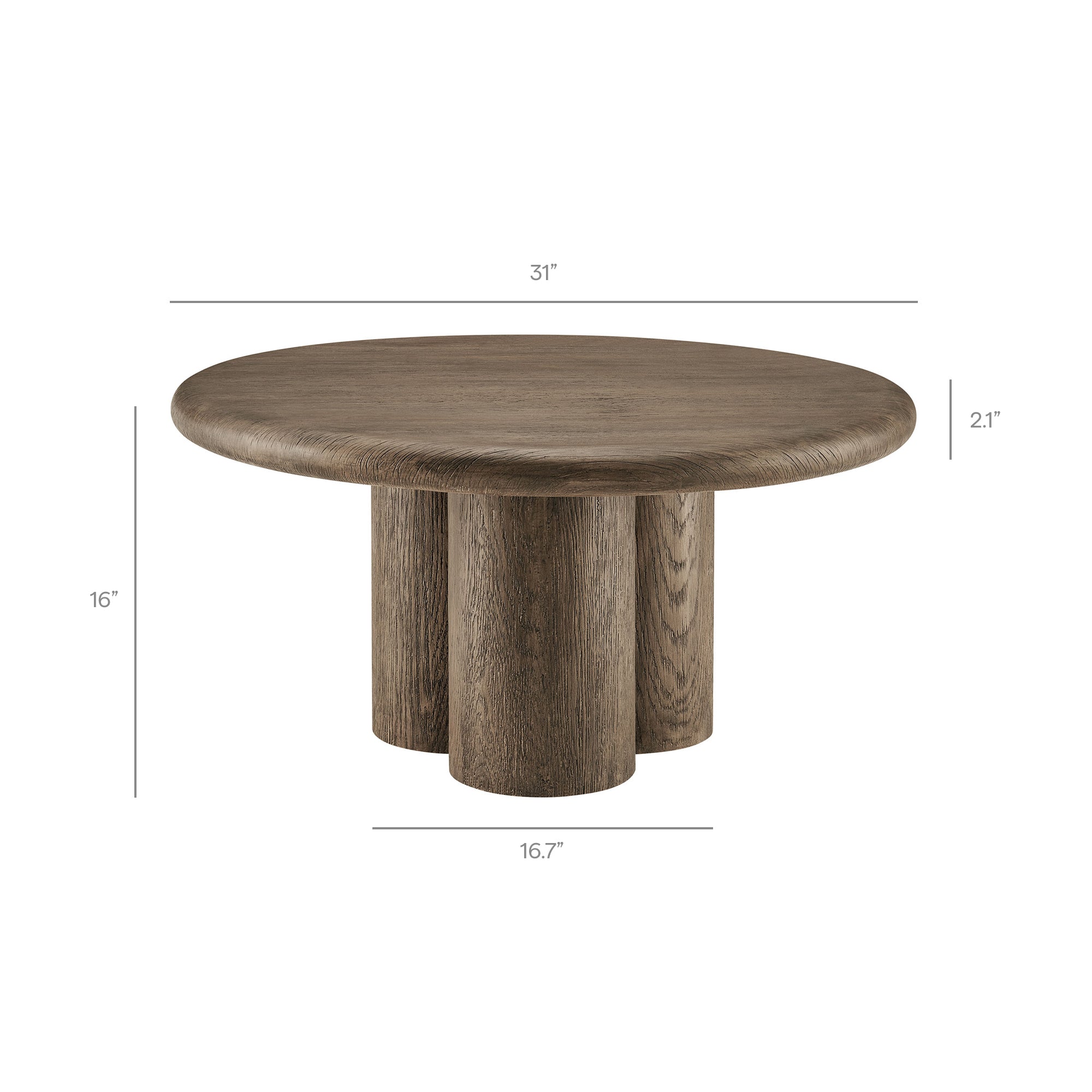 Modway EEI-7620 Tori 31 Inch Round Indoor and Outdoor Patio Coffee Table