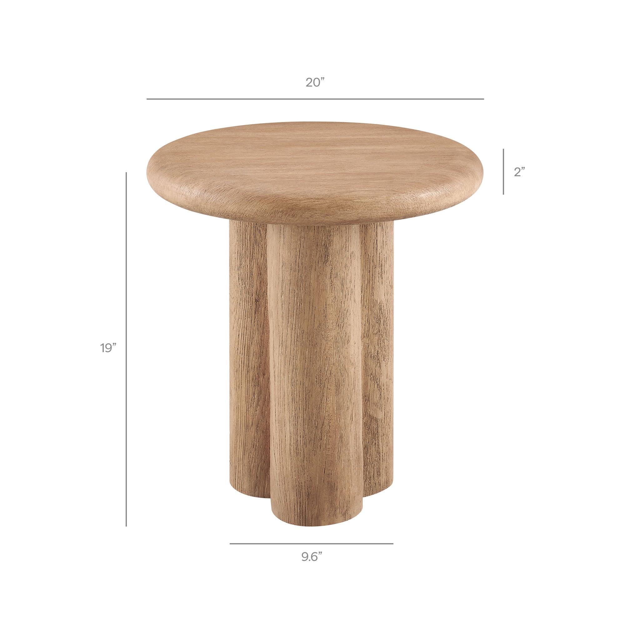 Modway EEI-7621 Tori 20 Inch Round Indoor and Outdoor Patio Side Table
