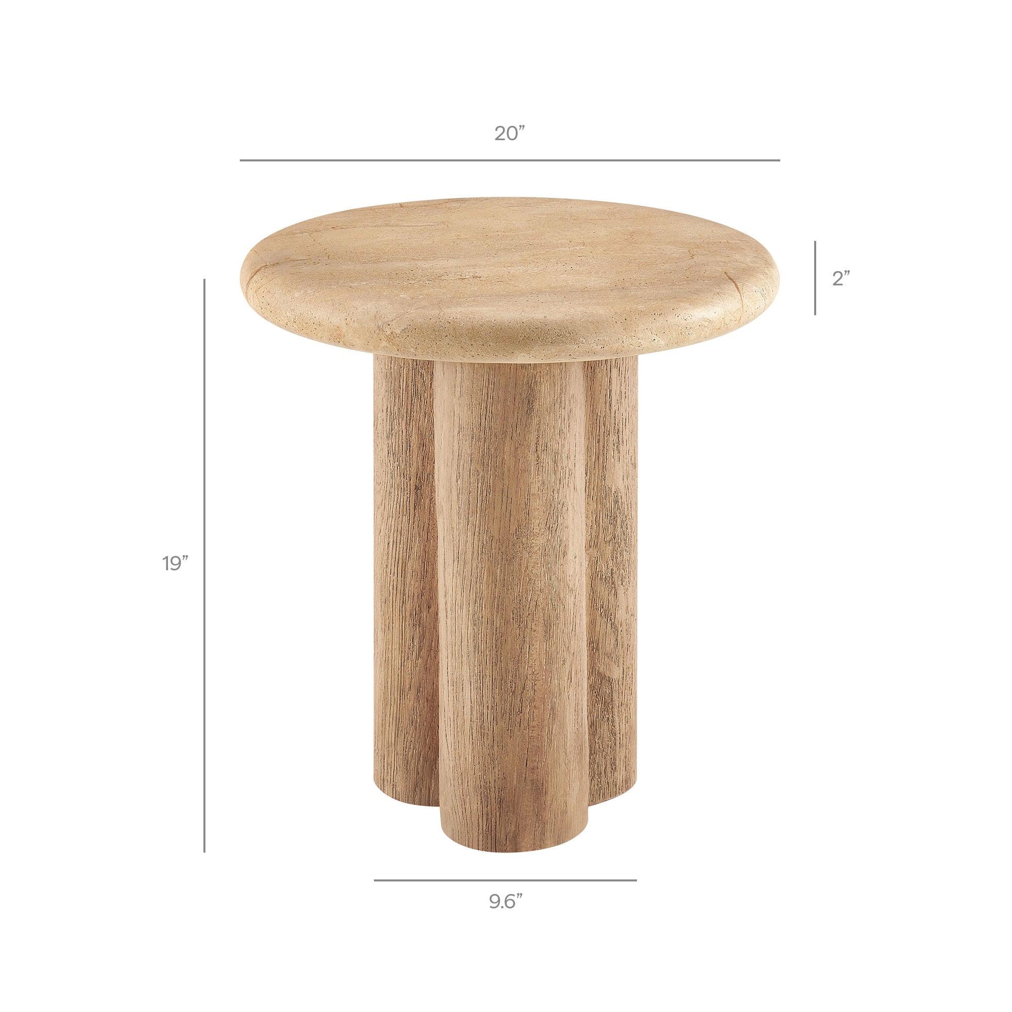 Modway EEI-7621 Tori 20 Inch Round Indoor and Outdoor Patio Side Table