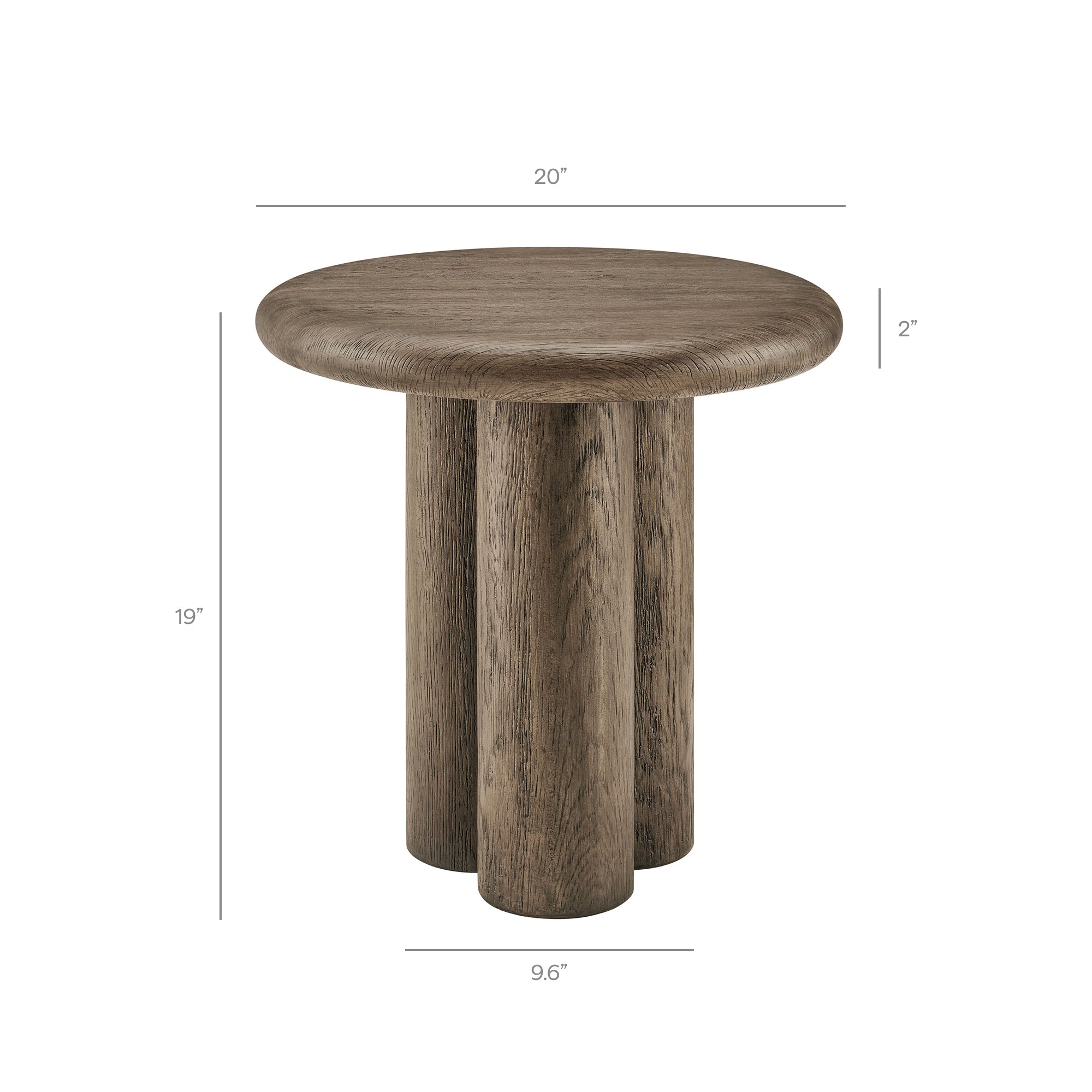 Modway EEI-7621 Tori 20 Inch Round Indoor and Outdoor Patio Side Table