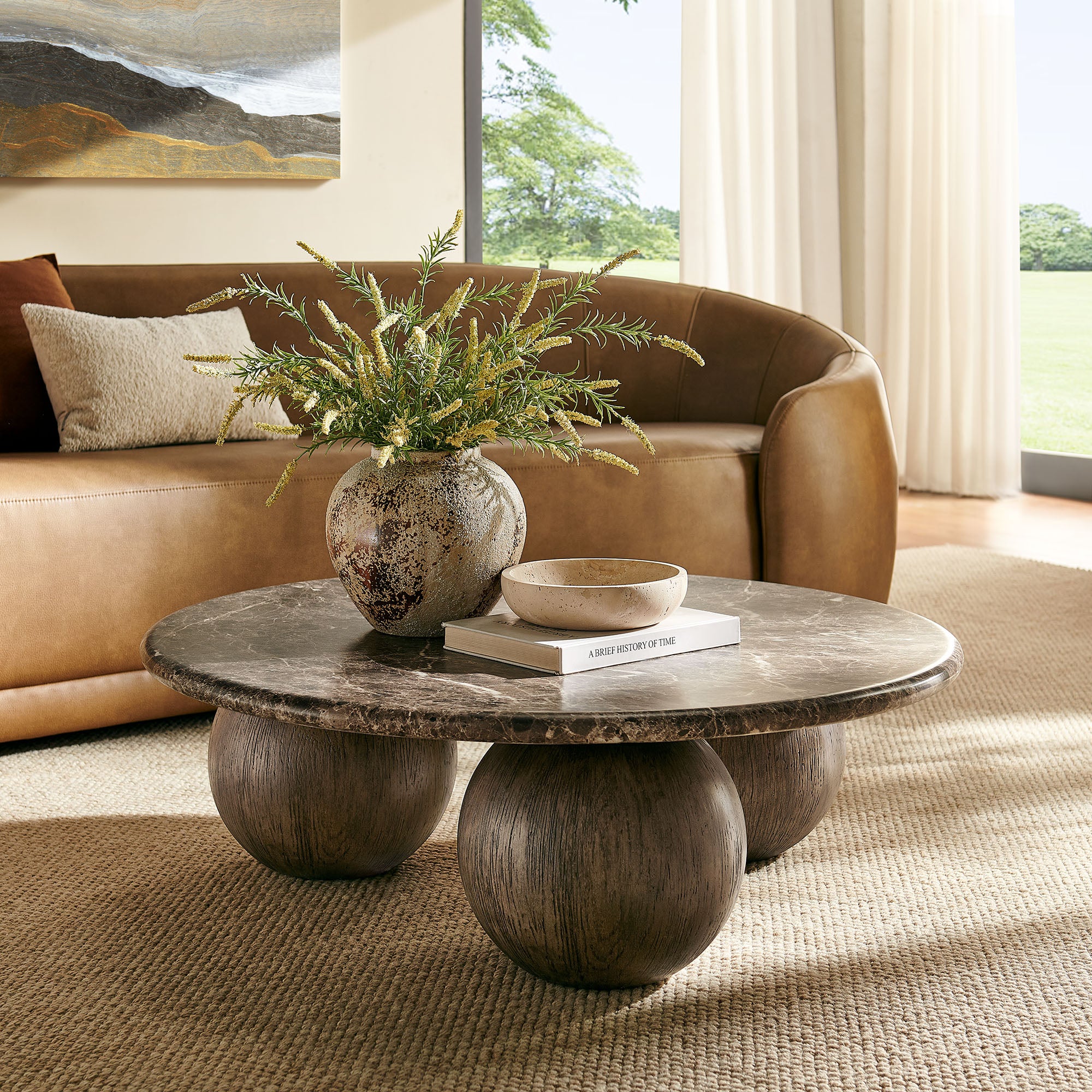 Modway EEI-7622 Pietra Indoor Outdoor Patio Round Coffee Table