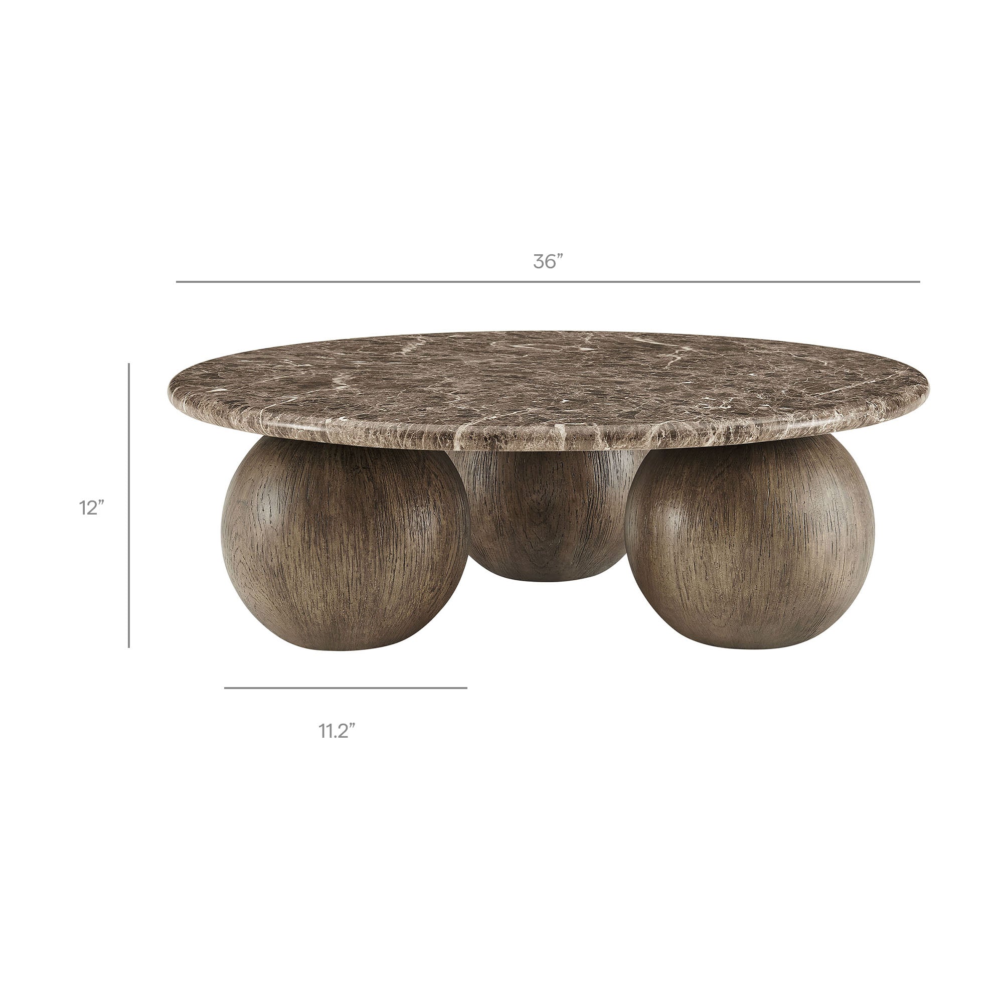 Modway EEI-7622 Pietra Indoor Outdoor Patio Round Coffee Table