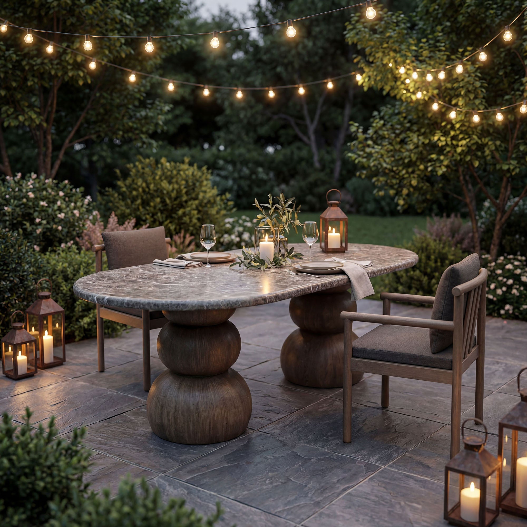 Modway EEI-7623 Pietra Indoor Outdoor Patio Oval Dining Table
