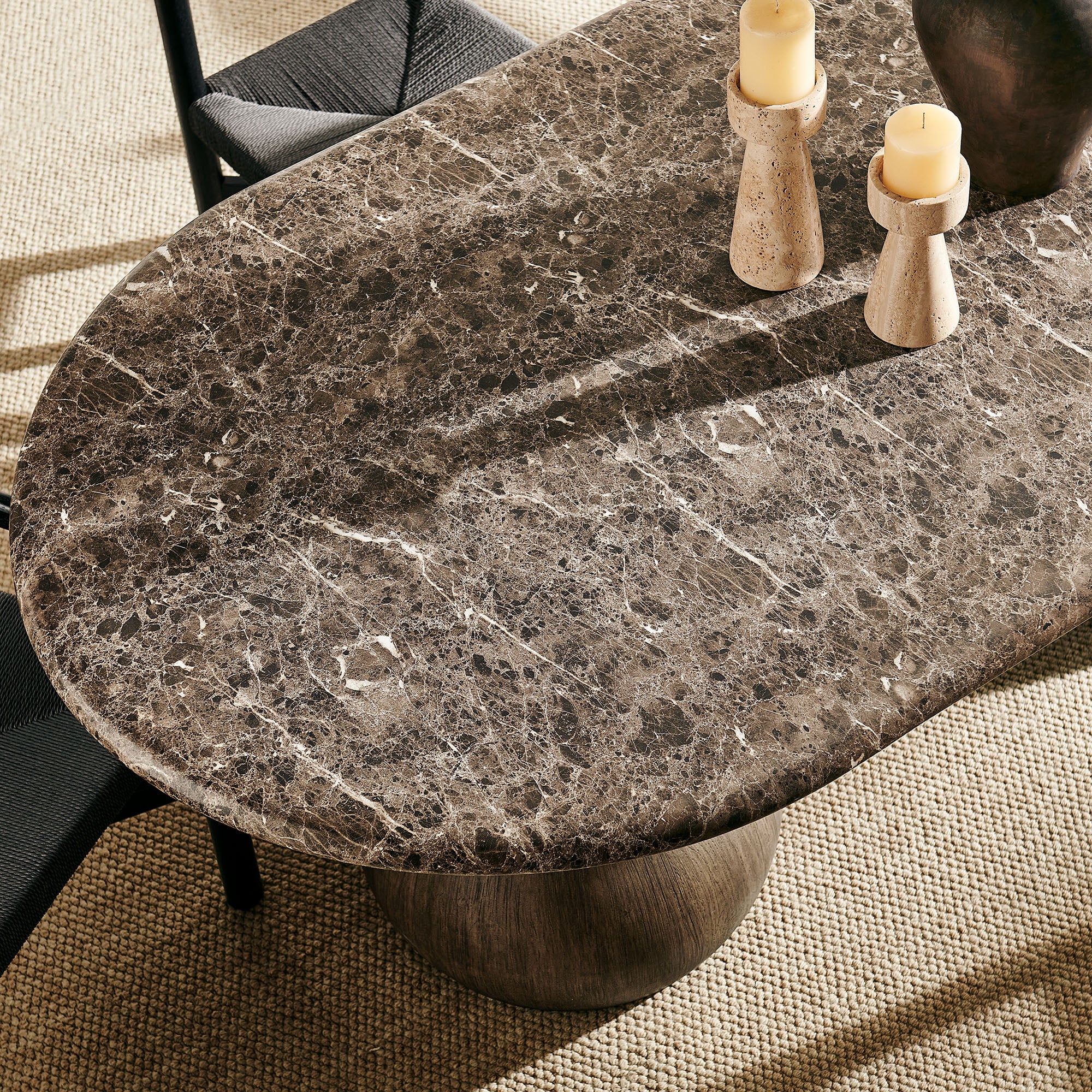 Modway EEI-7623 Pietra Indoor Outdoor Patio Oval Dining Table