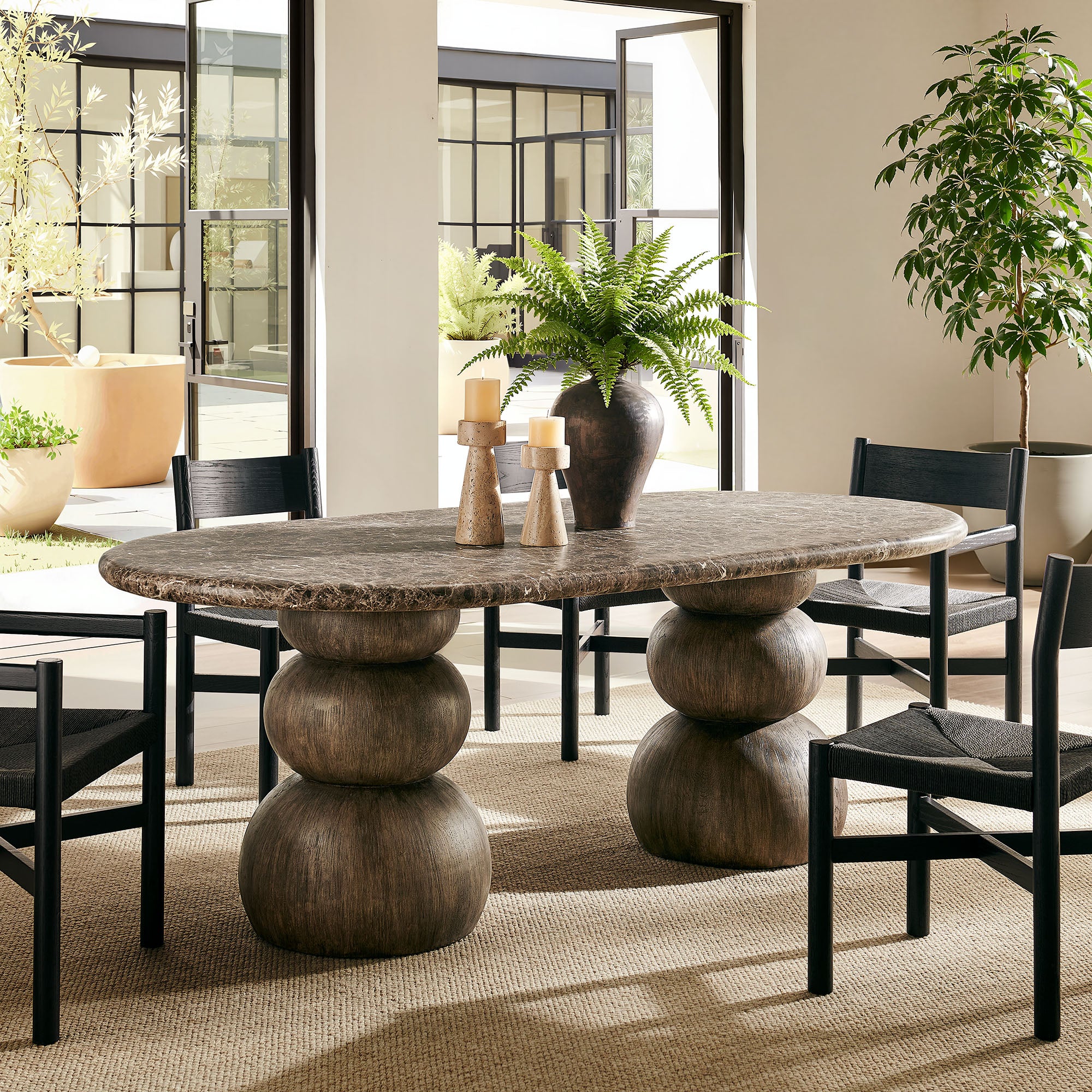 Modway EEI-7623 Pietra Indoor Outdoor Patio Oval Dining Table