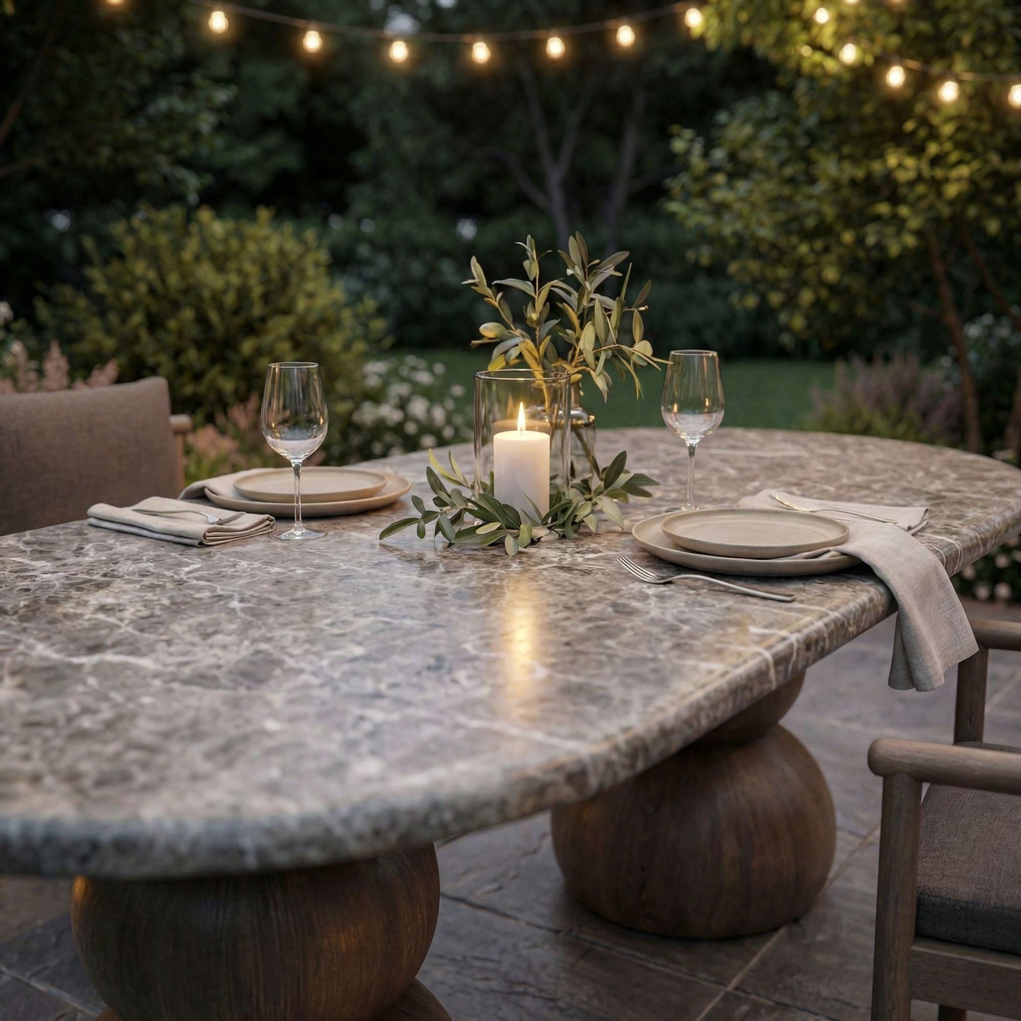 Modway EEI-7623 Pietra Indoor Outdoor Patio Oval Dining Table