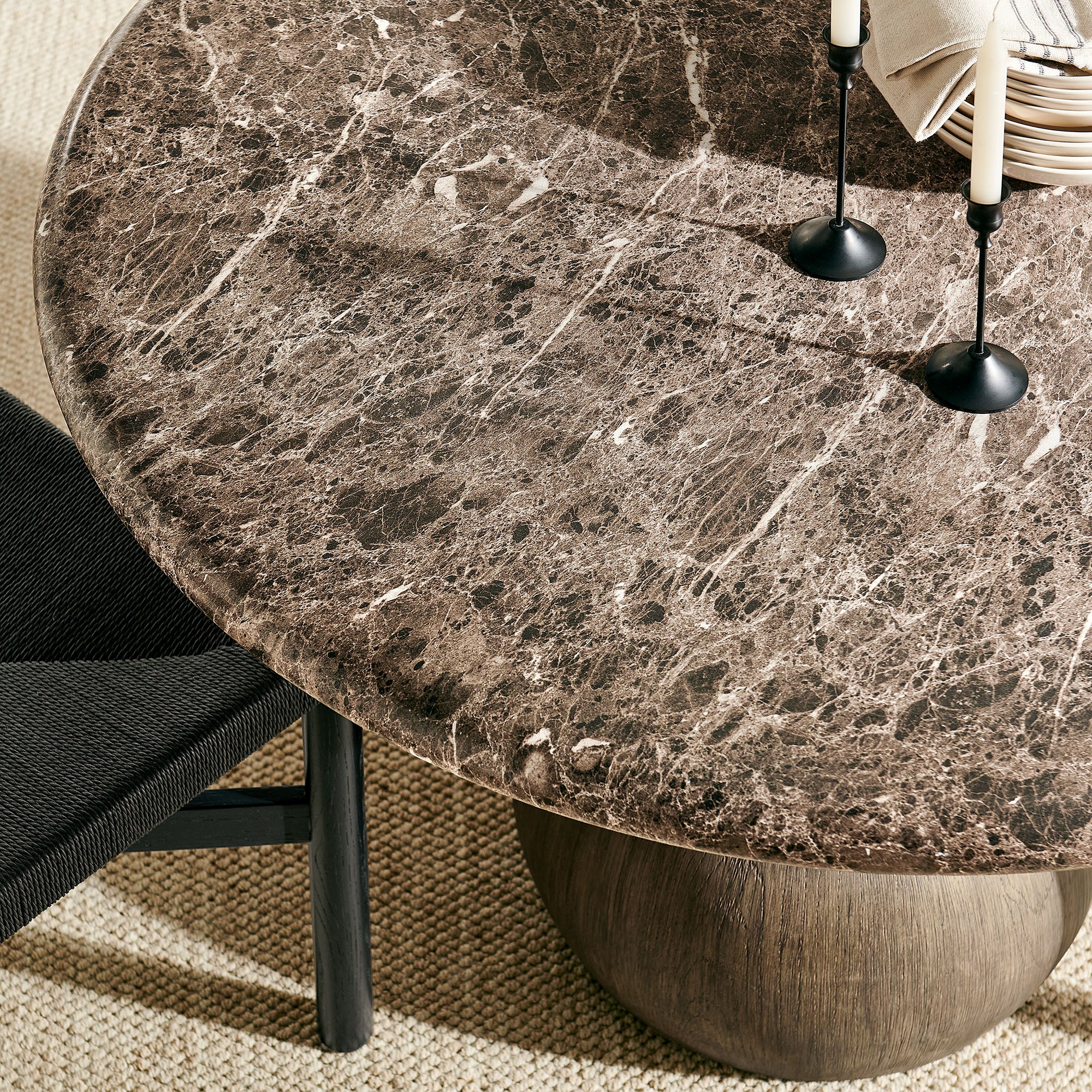 Modway EEI-7624 Pietra Indoor Outdoor Patio Round Dining Table