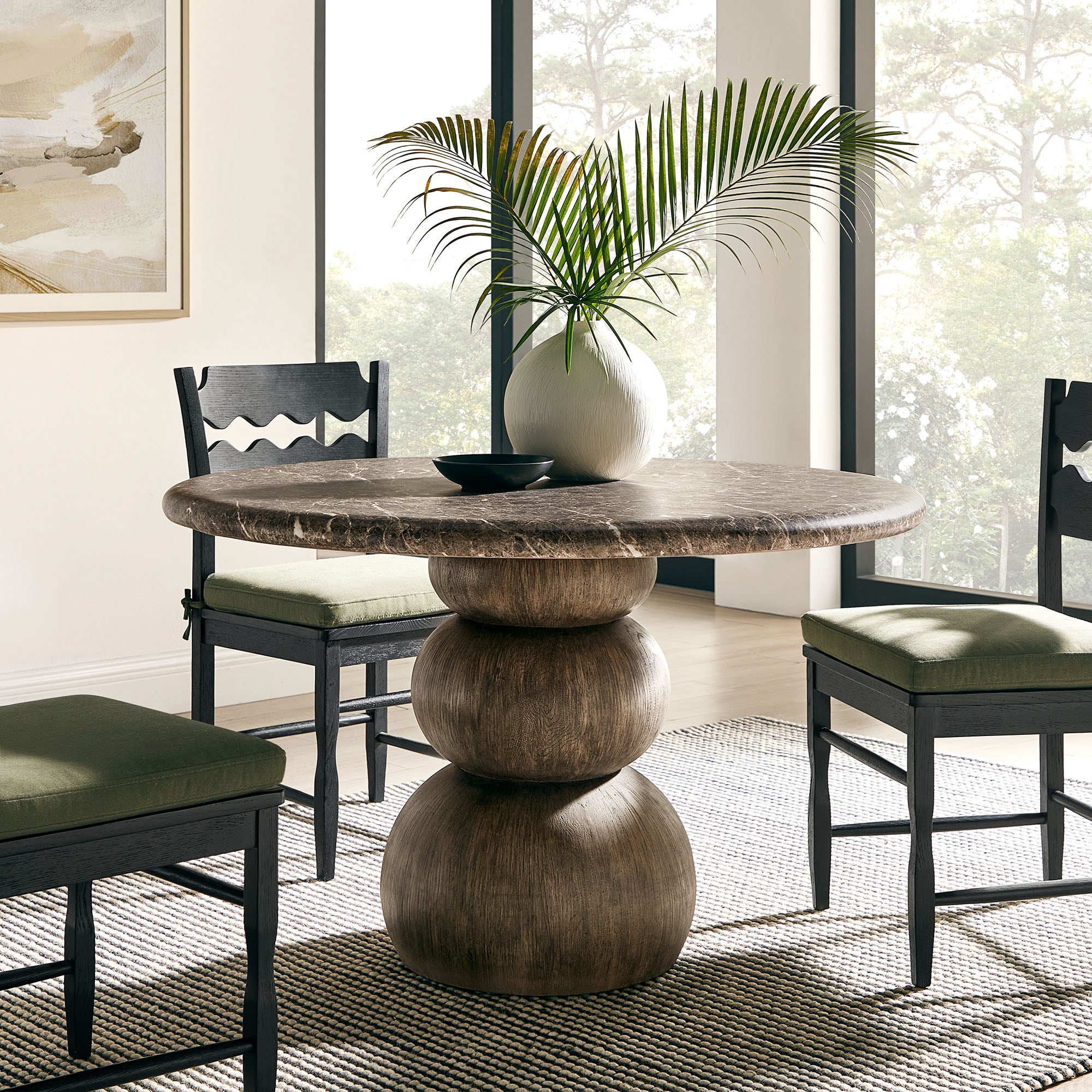 Modway EEI-7624 Pietra Indoor Outdoor Patio Round Dining Table